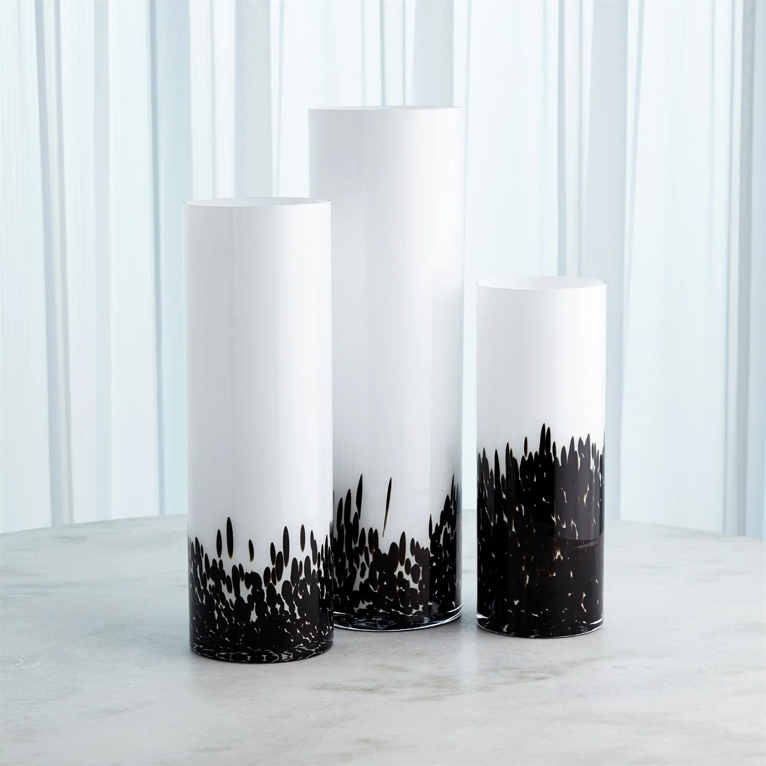 Global Views Confetti Vase - BlackWhite - Image 2