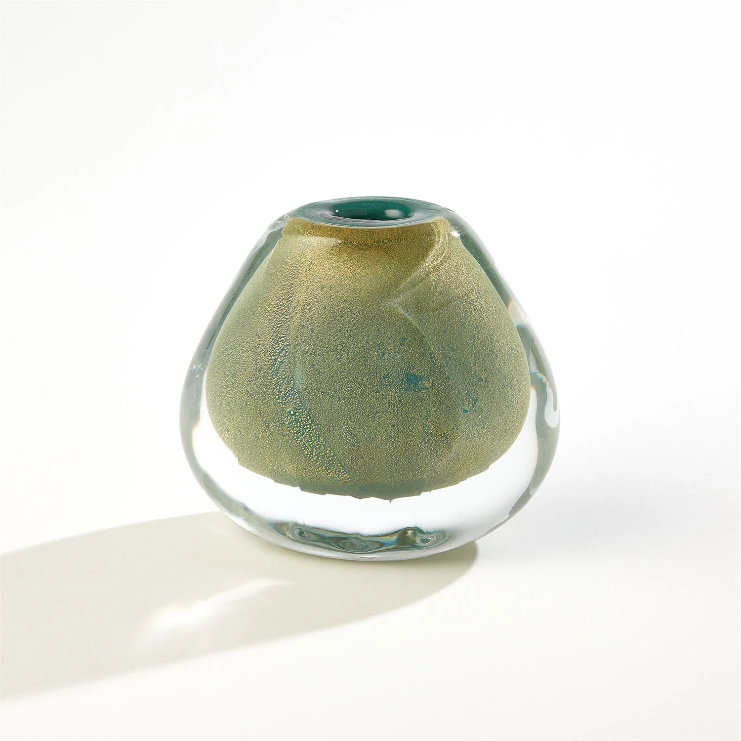 Global Views Conical Vase - Green Gold - Image 3