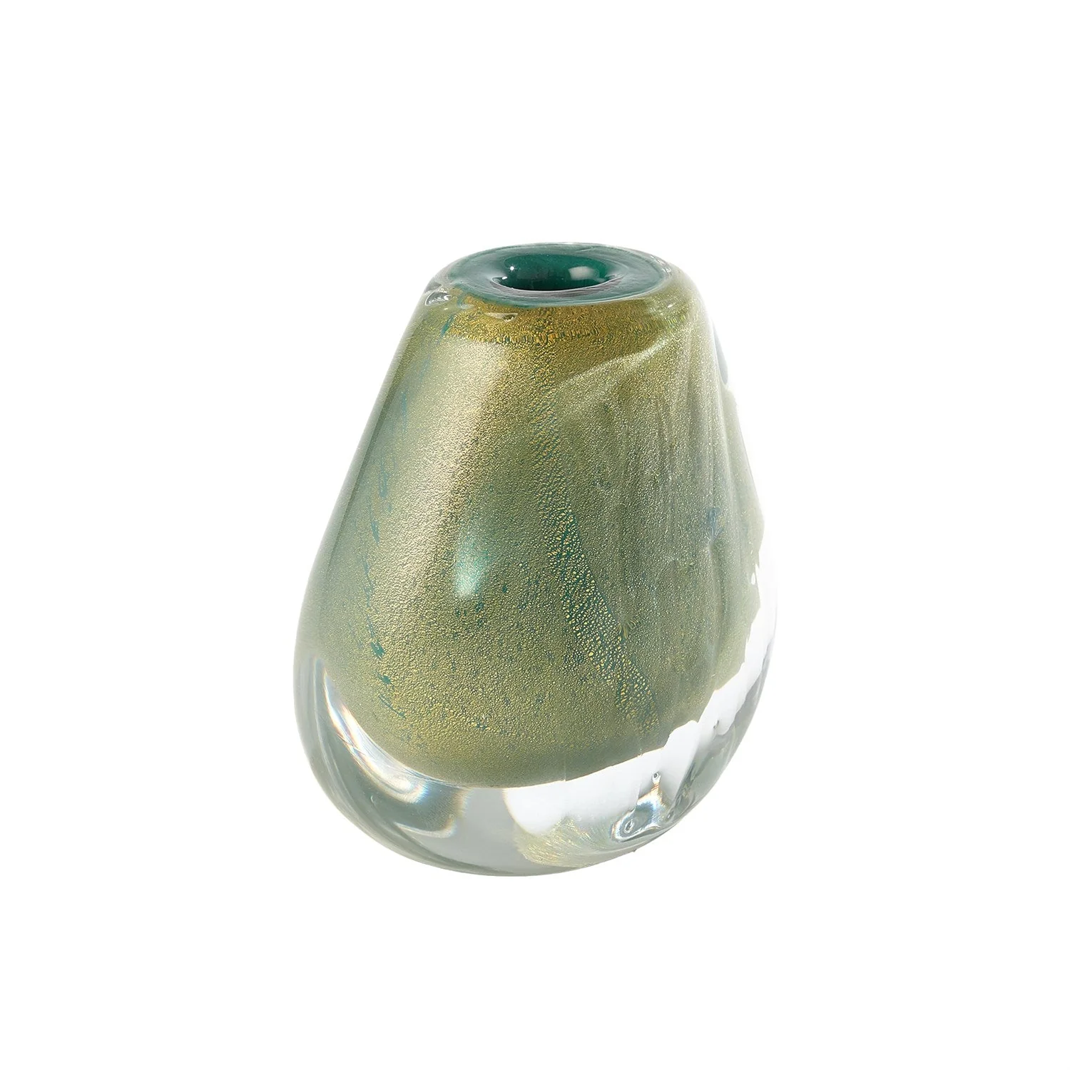 Global Views Conical Vase - Green Gold - Image 4