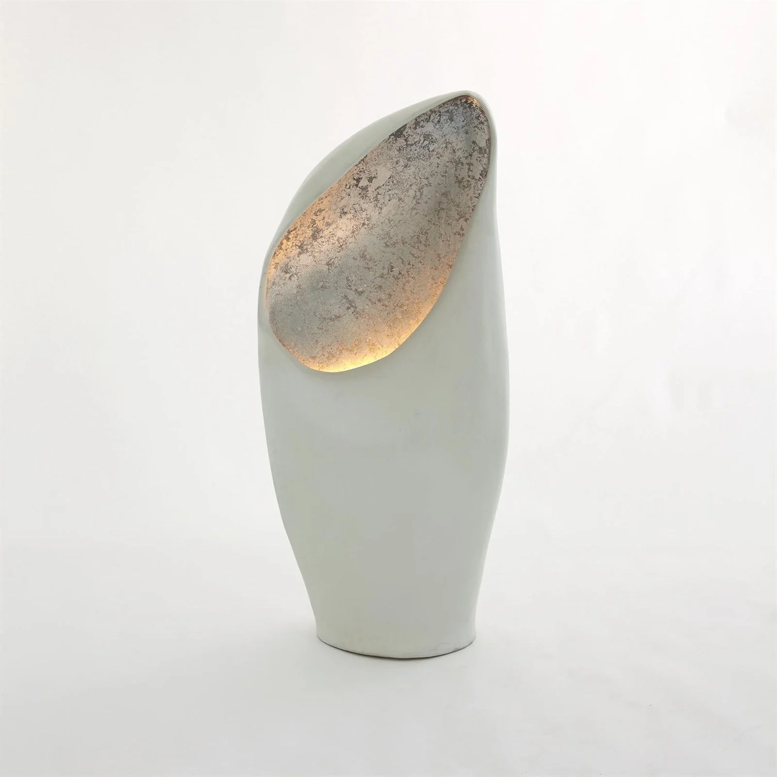 Global Views Cowl Lamp White Large - Image 4