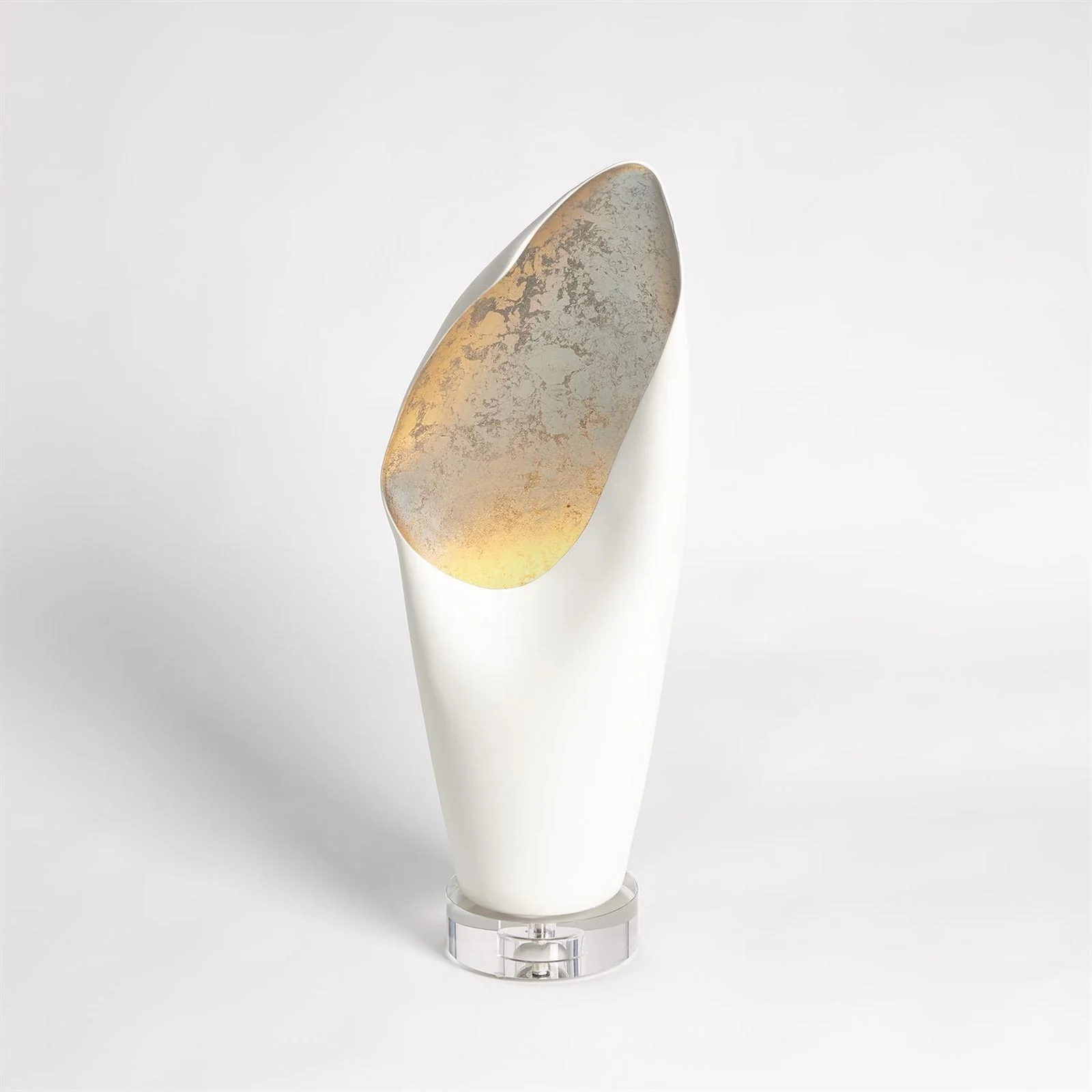 Global Views Cowl Lamp White Small