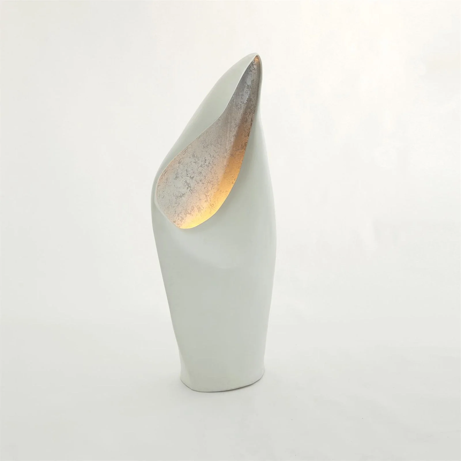 Global Views Cowl Lamp White Small - Image 5