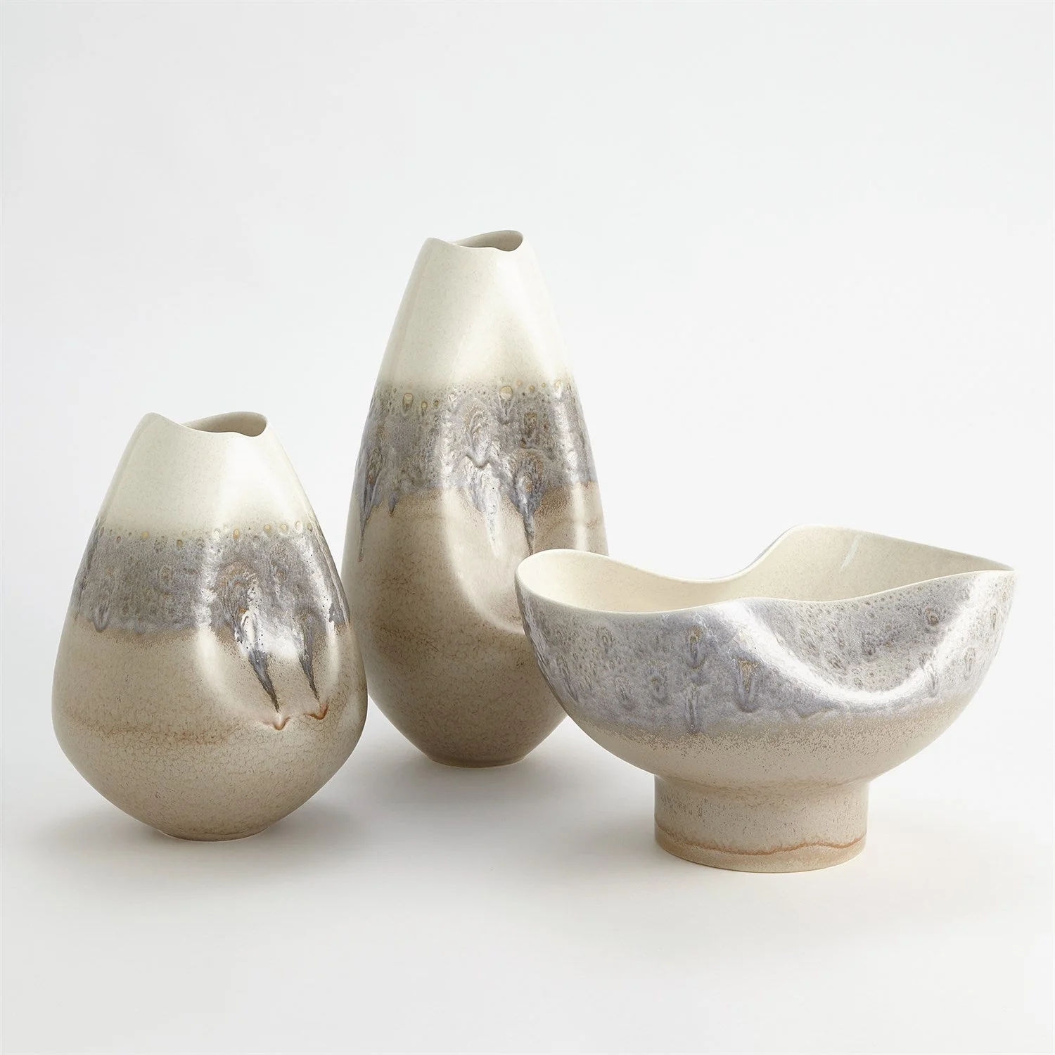 Global Views Cream Rises Dented Collection - Image 2
