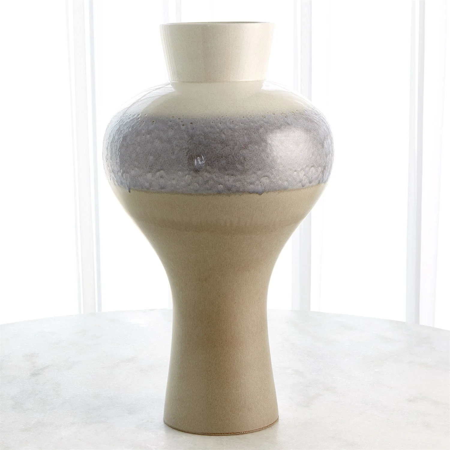 Global Views Cream Rises Swell Vase - Image 4
