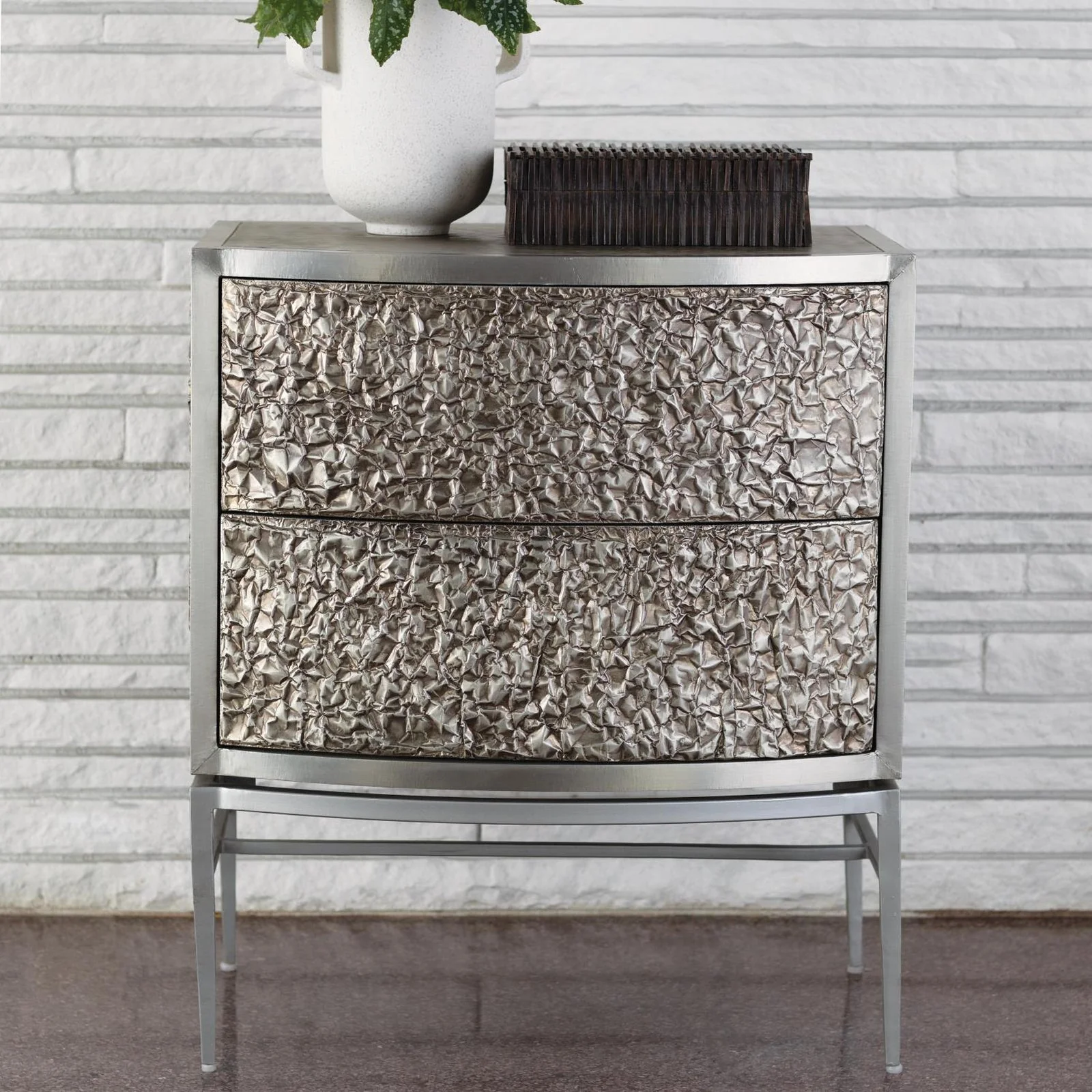 Global Views Crinkle Bedside Chest - Image 6