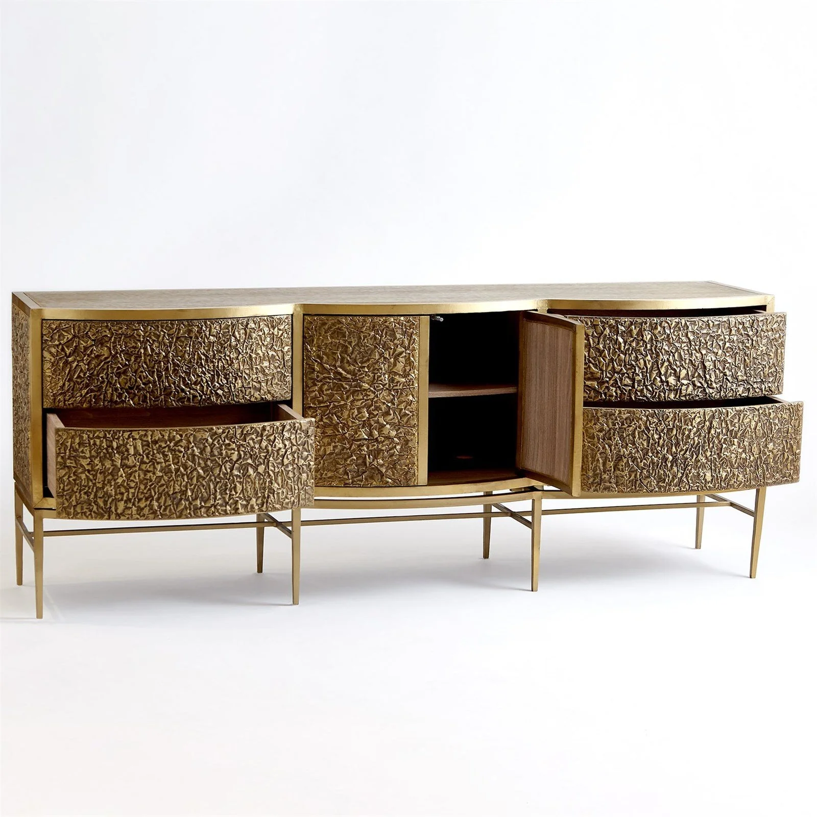 Global Views Crinkle Long Cabinet - Image 6