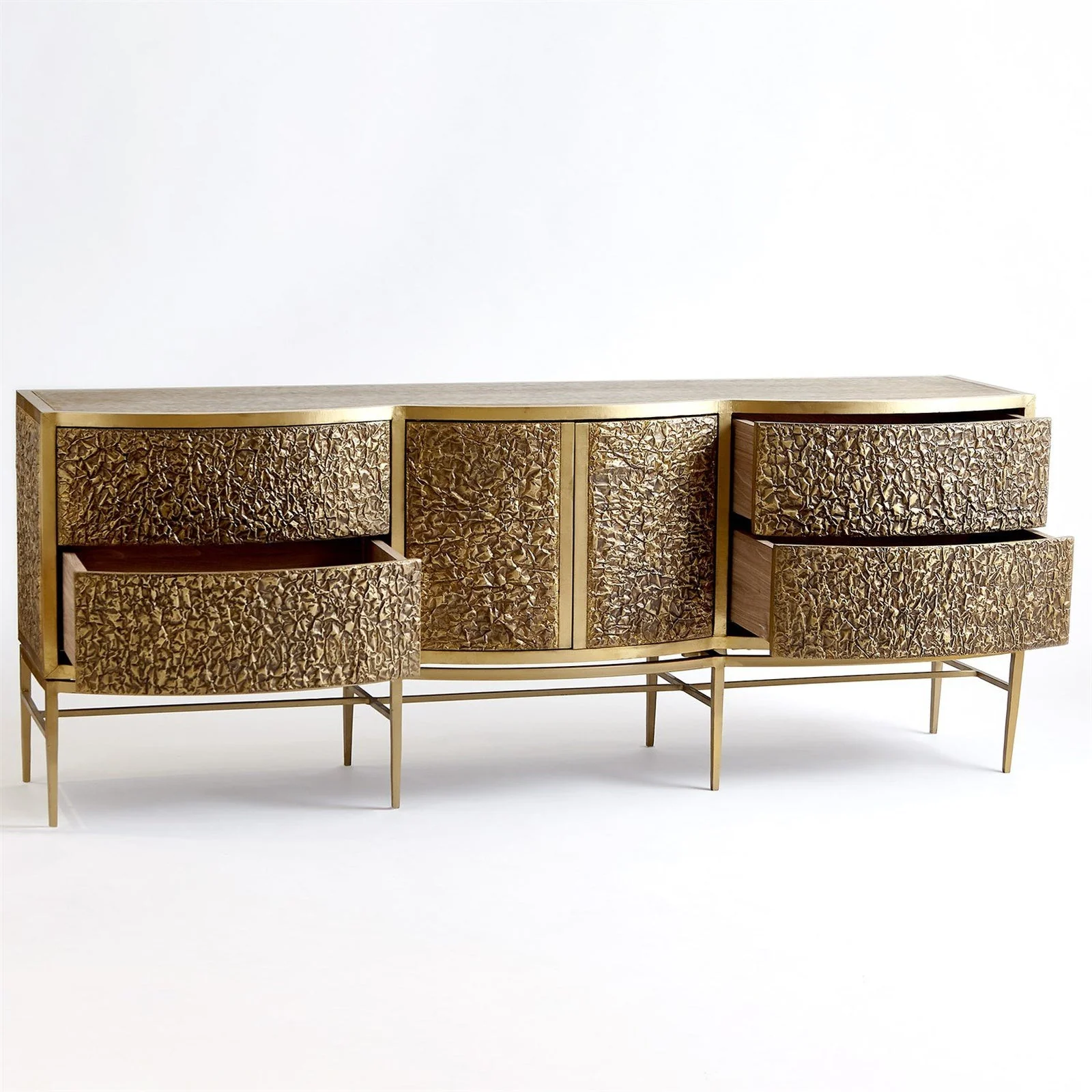 Global Views Crinkle Long Cabinet - Image 8