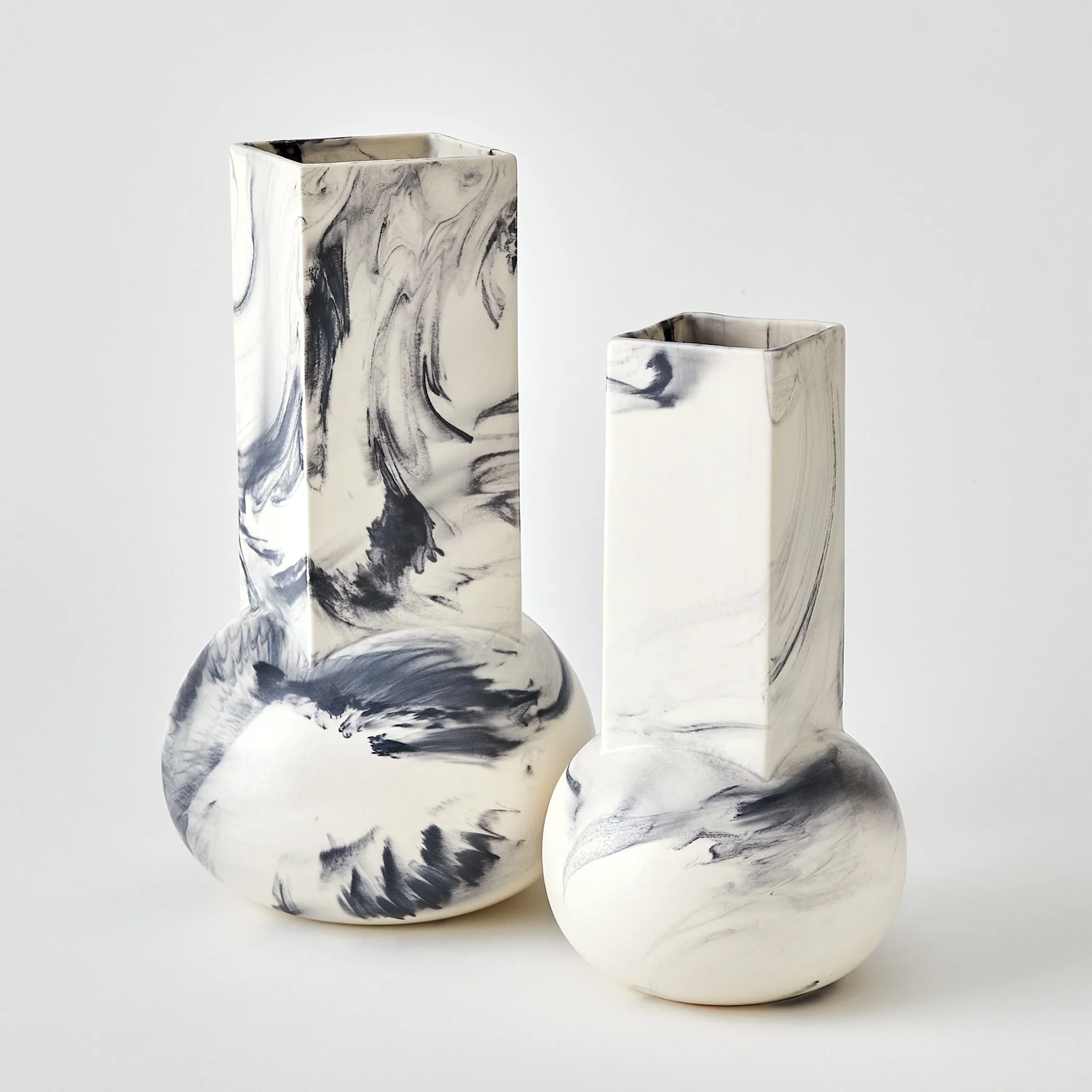 Global Views Crocus Vase Blue Marble - Image 2