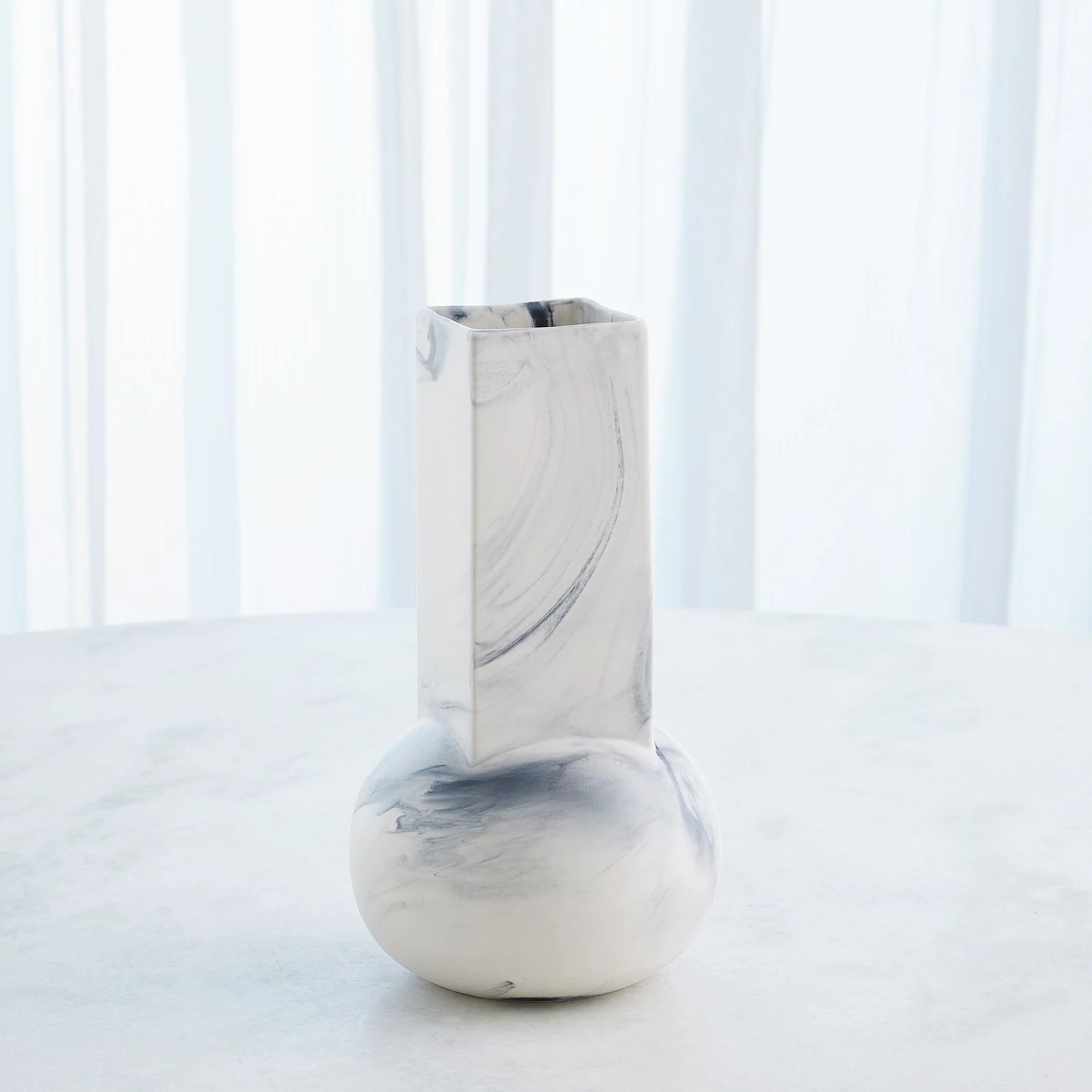 Global Views Crocus Vase Blue Marble - Image 3