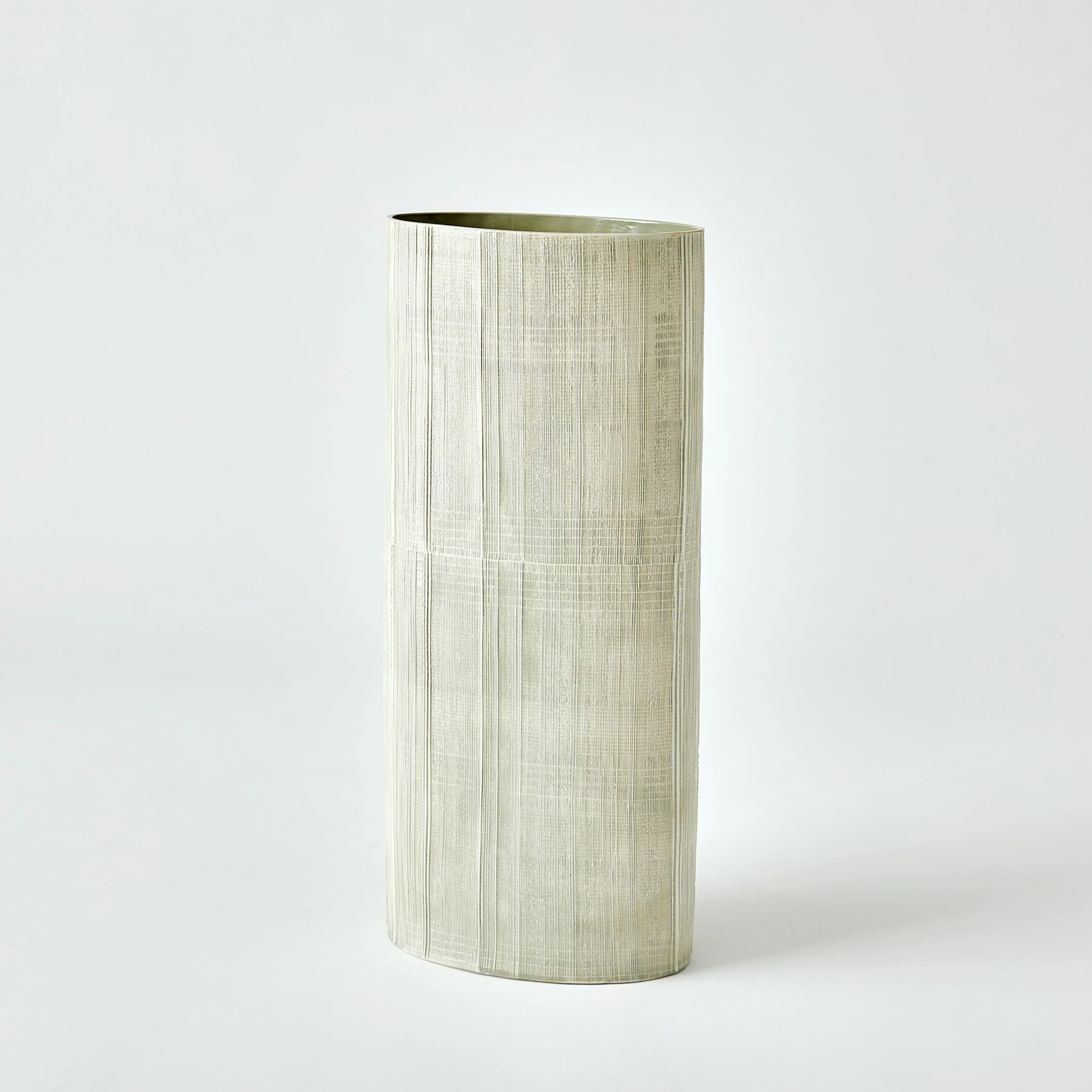 Global Views Cross Hatch Vase Celery - Image 16