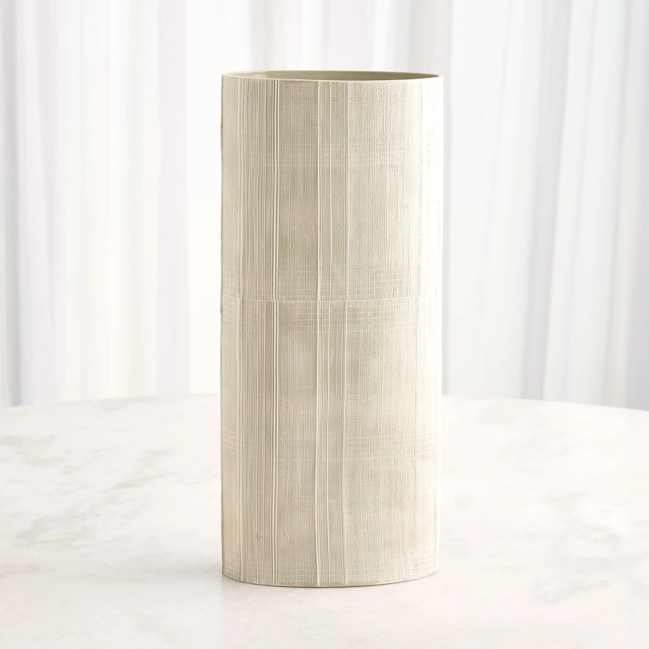 Global Views Cross Hatch Vase Celery - Image 18