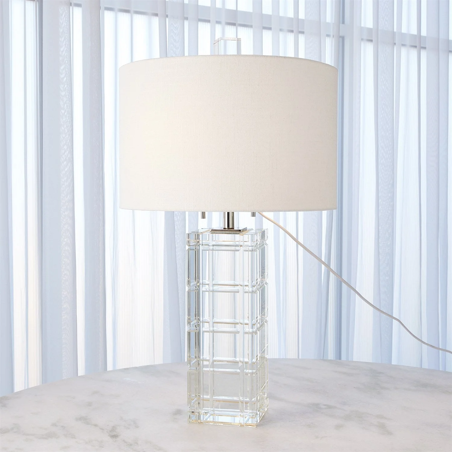 Global Views Crystal Plaid Lamp Clearance - Image 3