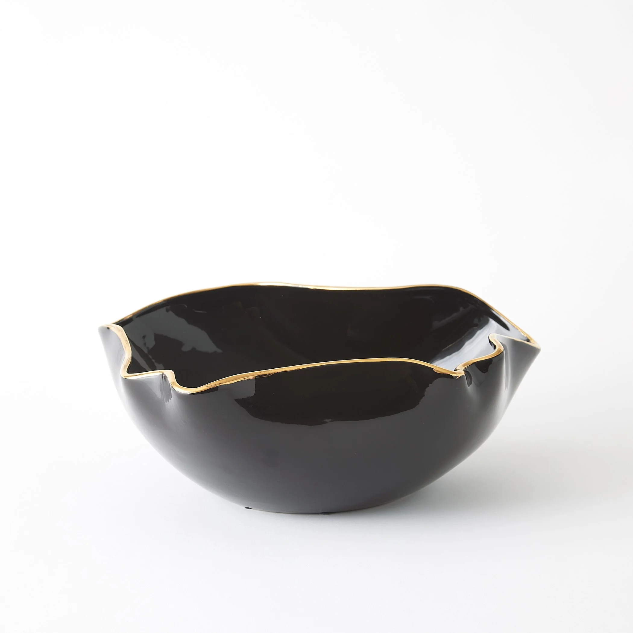 Global Views Currents Bowl Black/Gold - Image 2