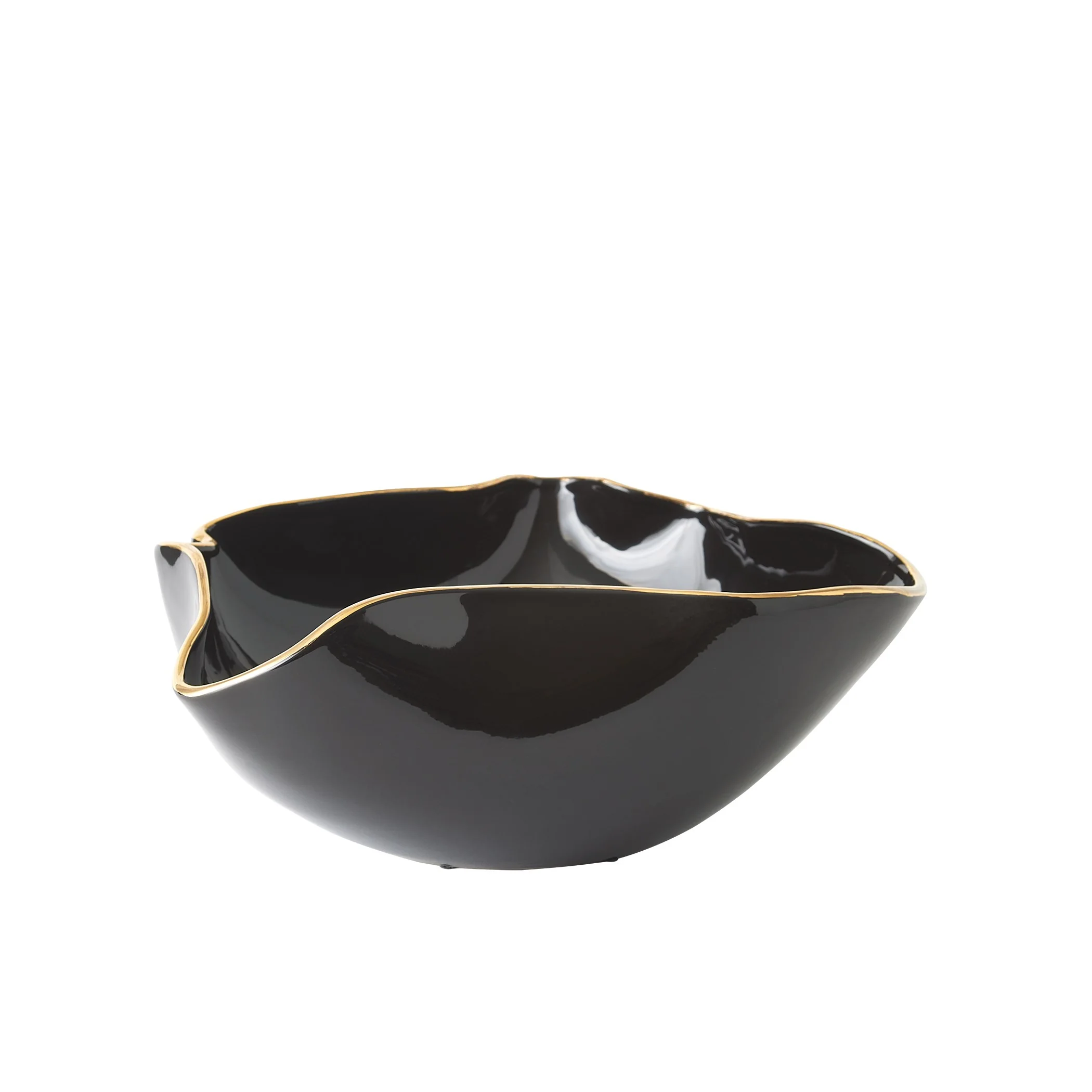 Global Views Currents Bowl Black/Gold - Image 5
