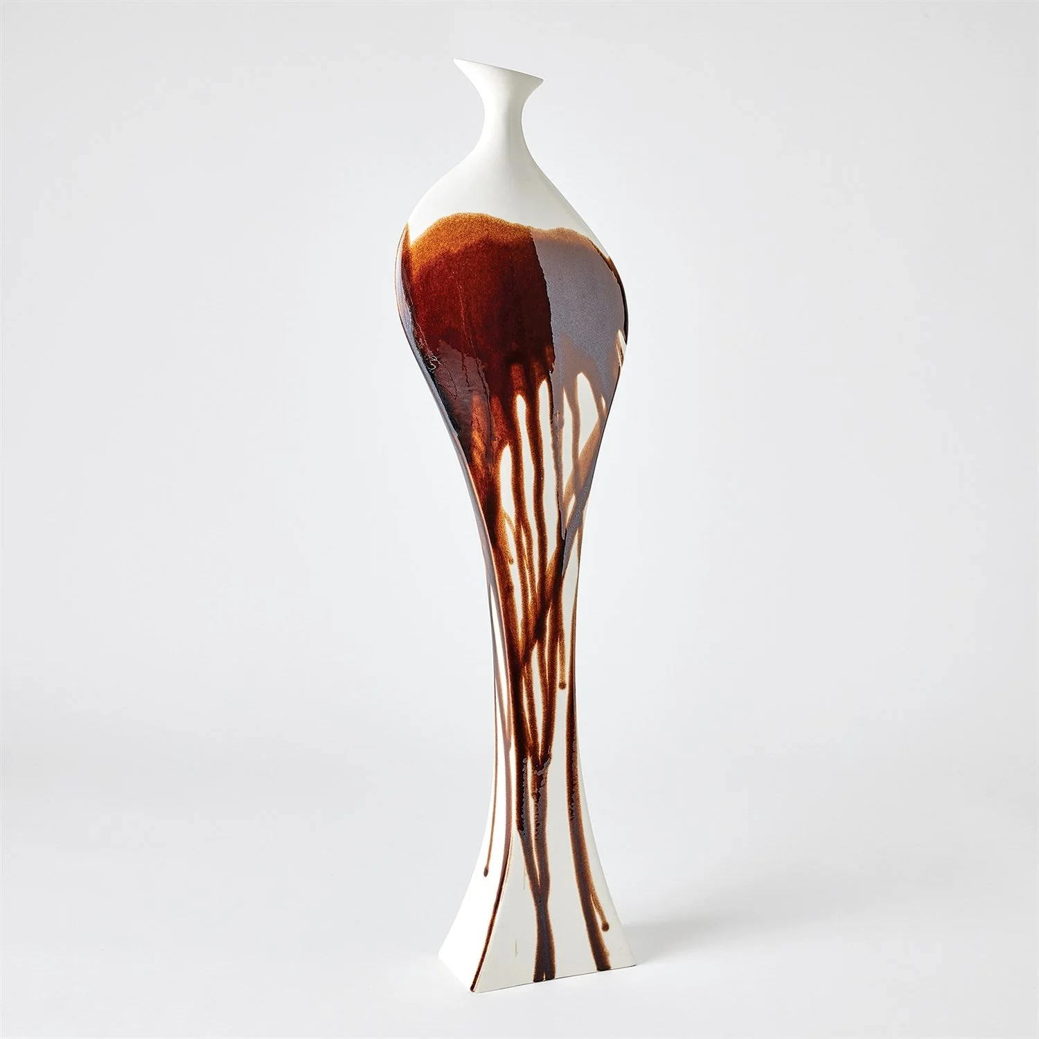 Global Views Curvy Bottle - Garnet Splash - Image 3