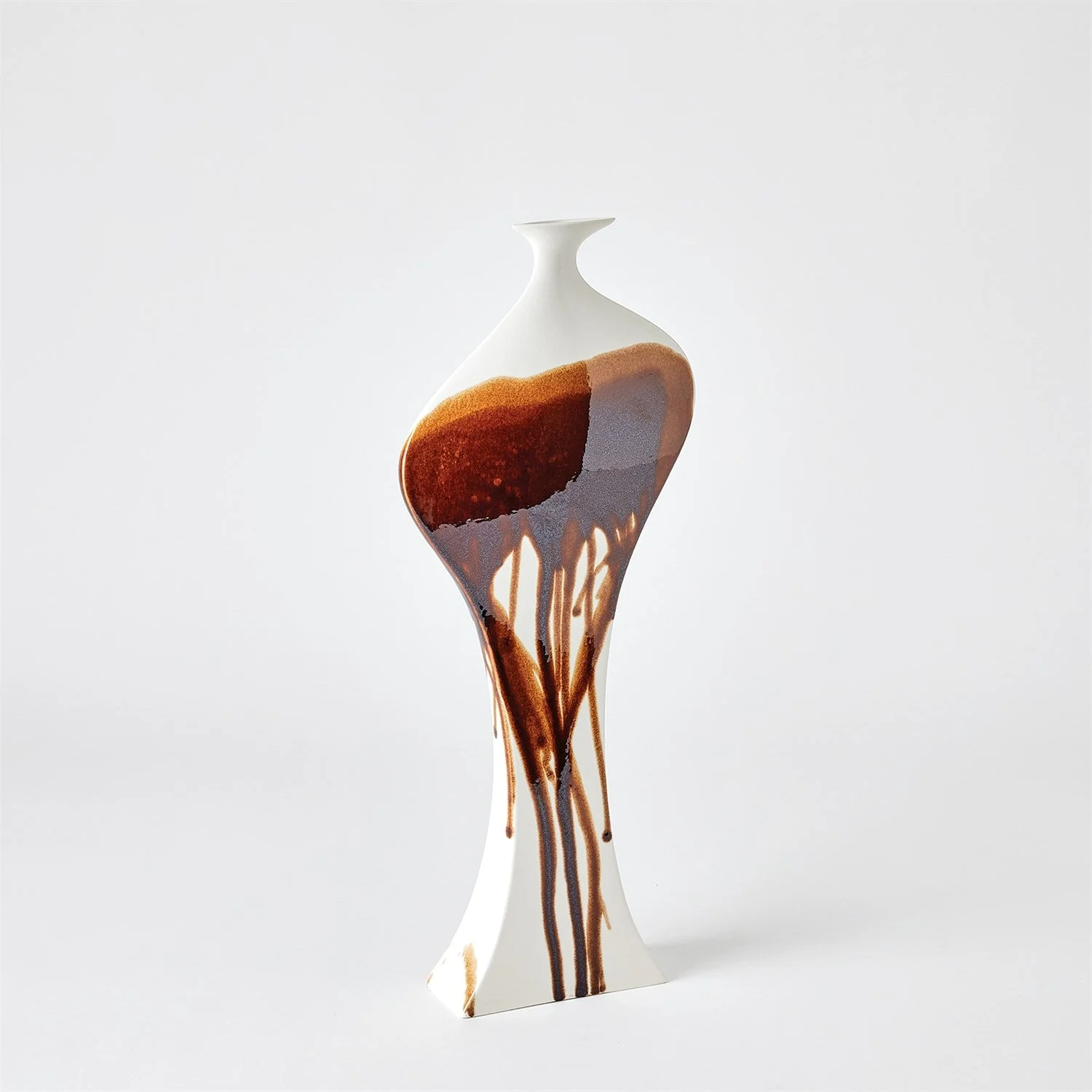 Global Views Curvy Bottle - Garnet Splash - Image 5