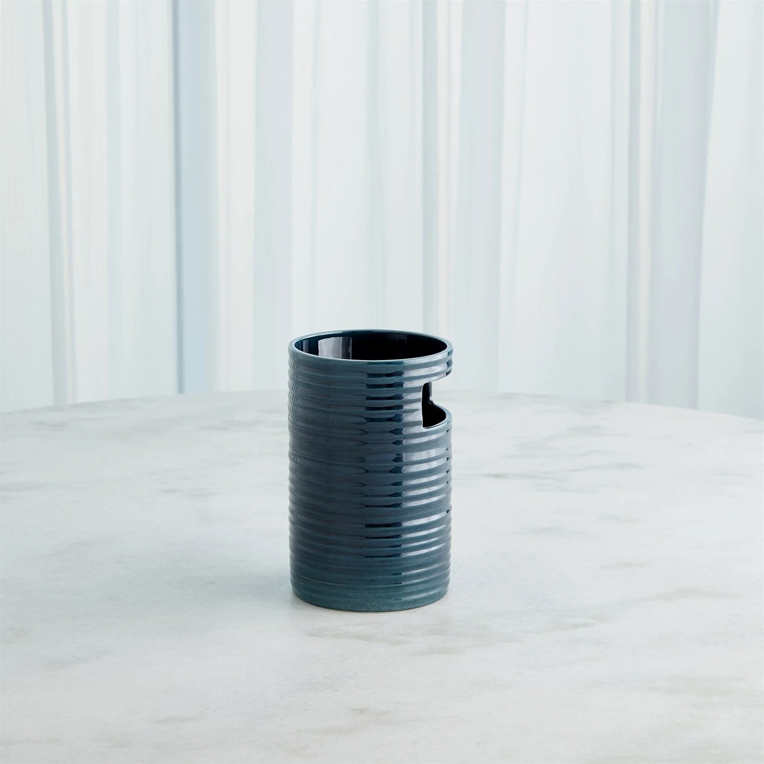 Global Views Dark Blue Cut Out Vase Clearance - Image 11