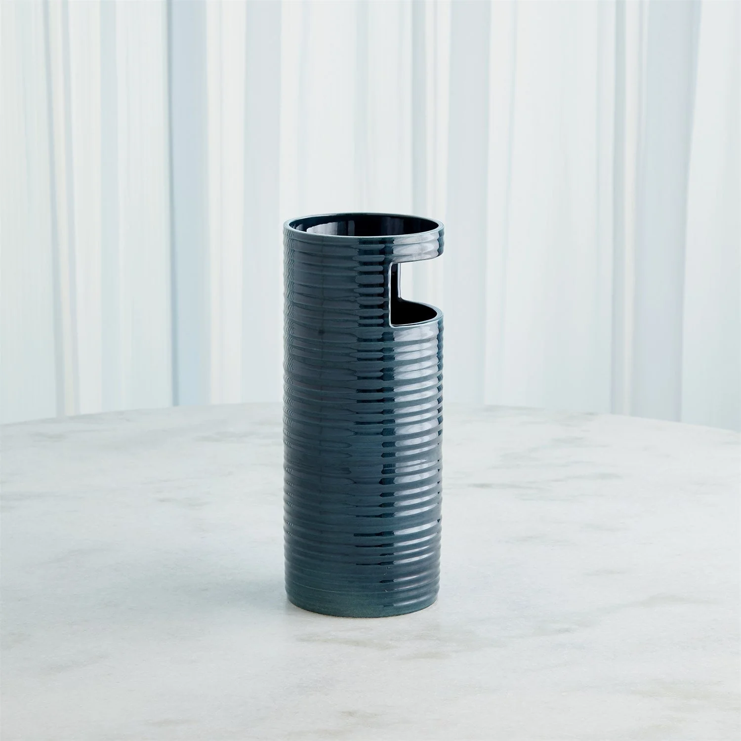Global Views Dark Blue Cut Out Vase Clearance - Image 8