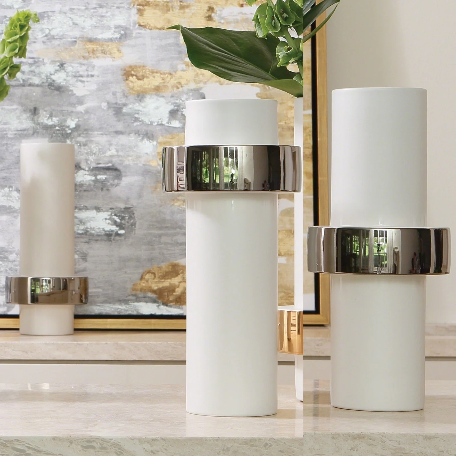 Global Views Cylindrical Ring Vase - Image 10