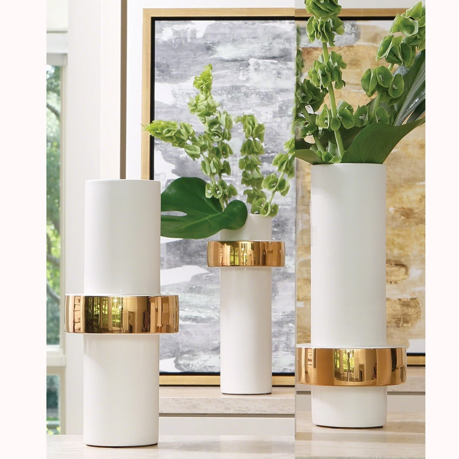 Global Views Cylindrical Ring Vase - Image 9