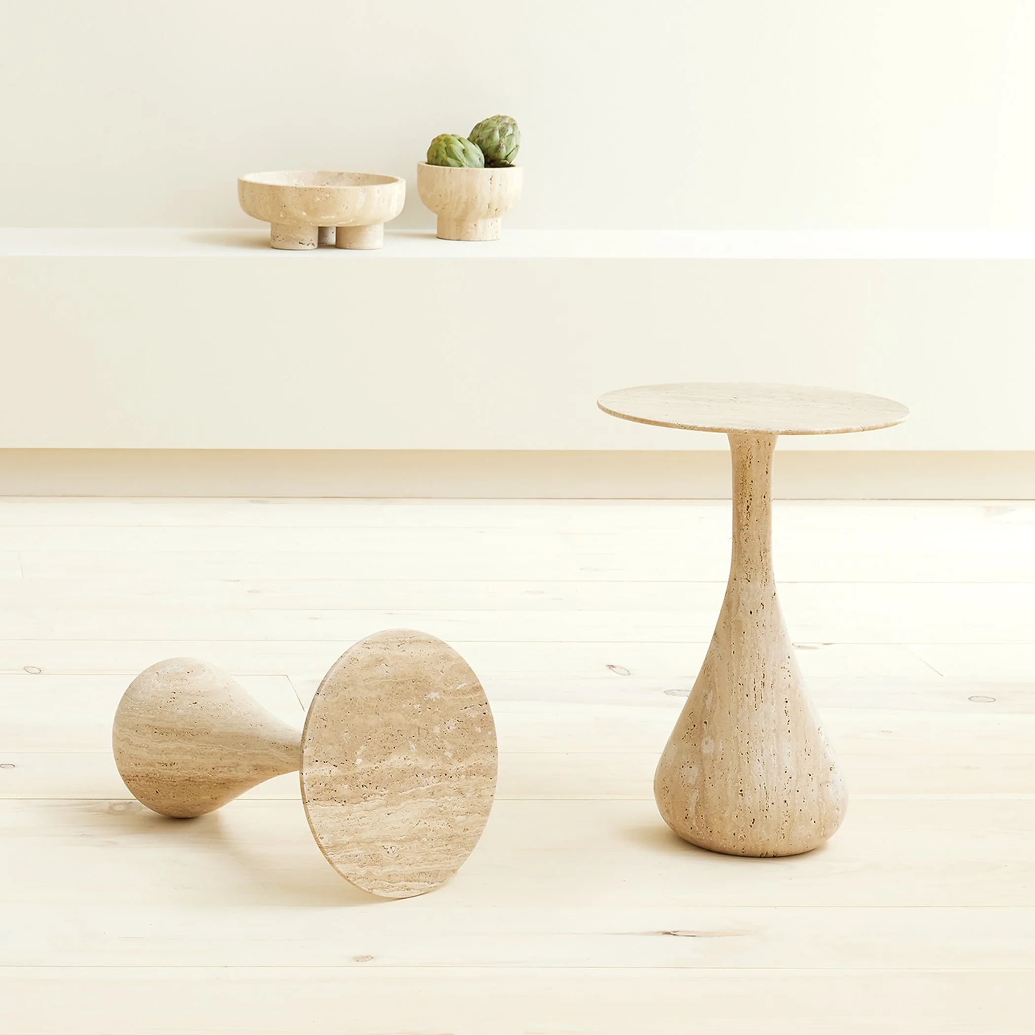Global Views Dea Table-Travertine-Sm - Image 5