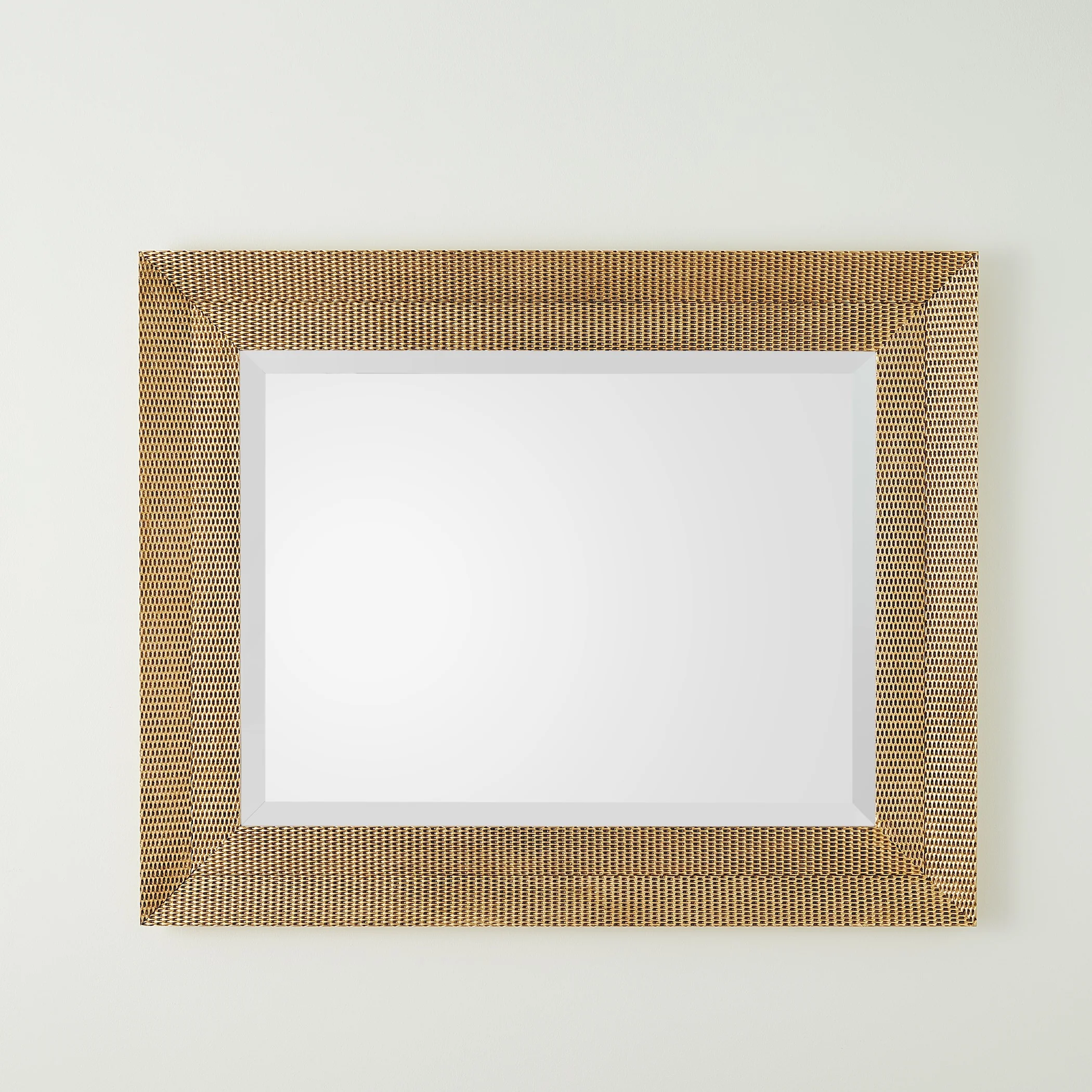 Global Views Delicate Basketweave Mirror-Gold - Image 3