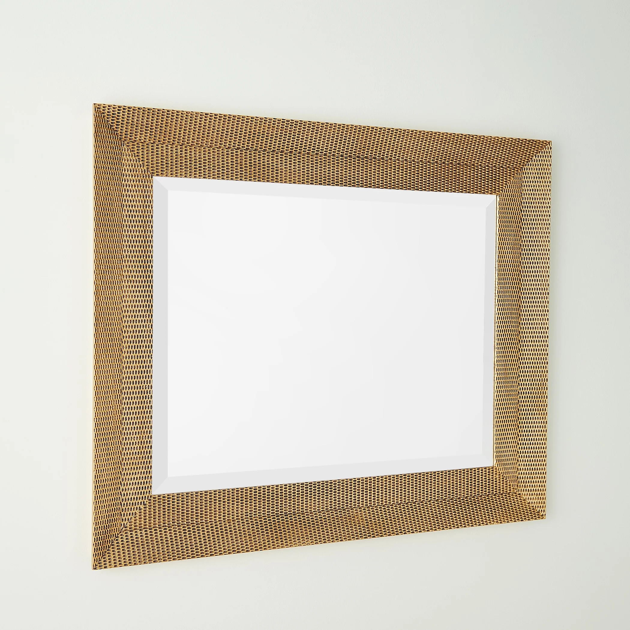 Global Views Delicate Basketweave Mirror-Gold - Image 4