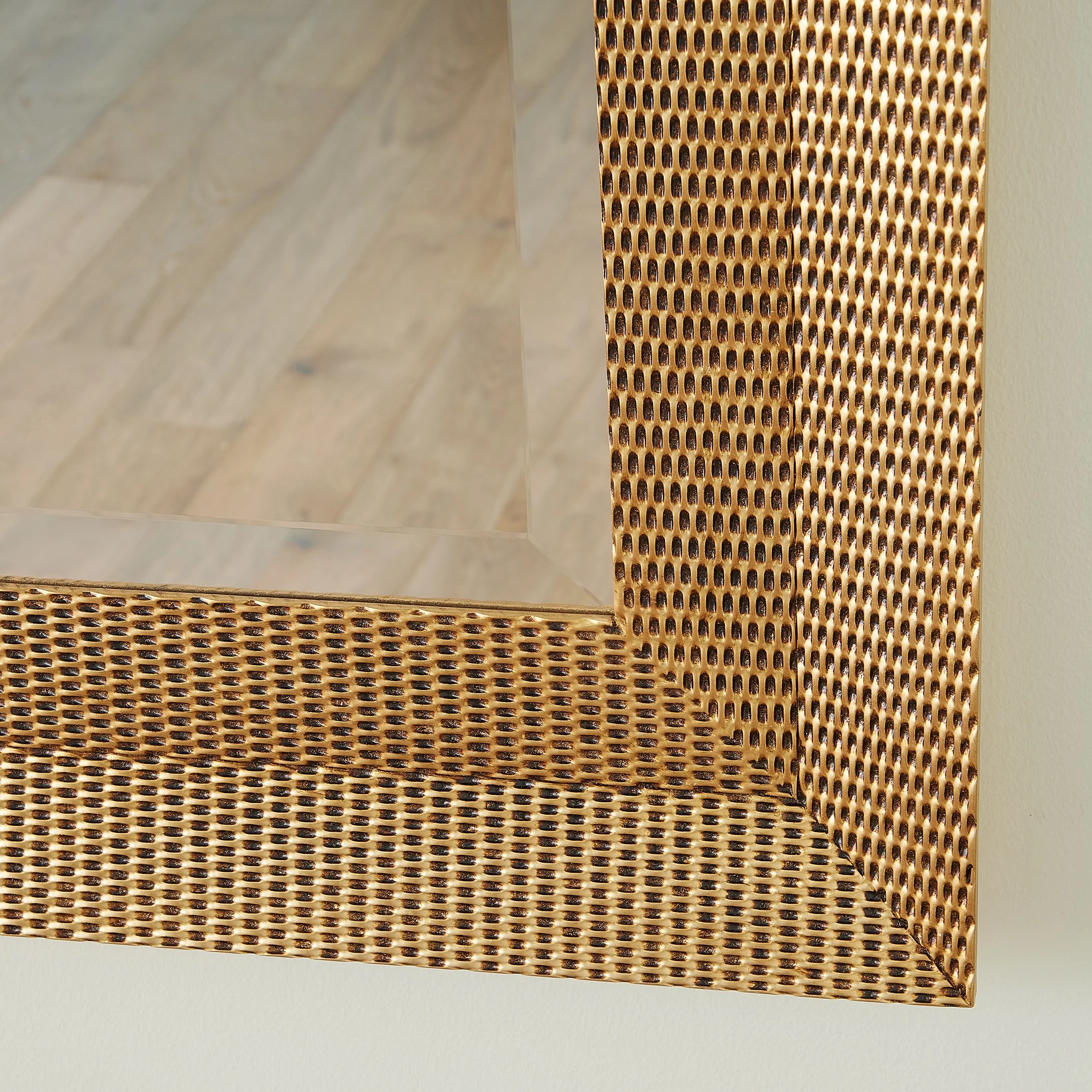 Global Views Delicate Basketweave Mirror-Gold - Image 7