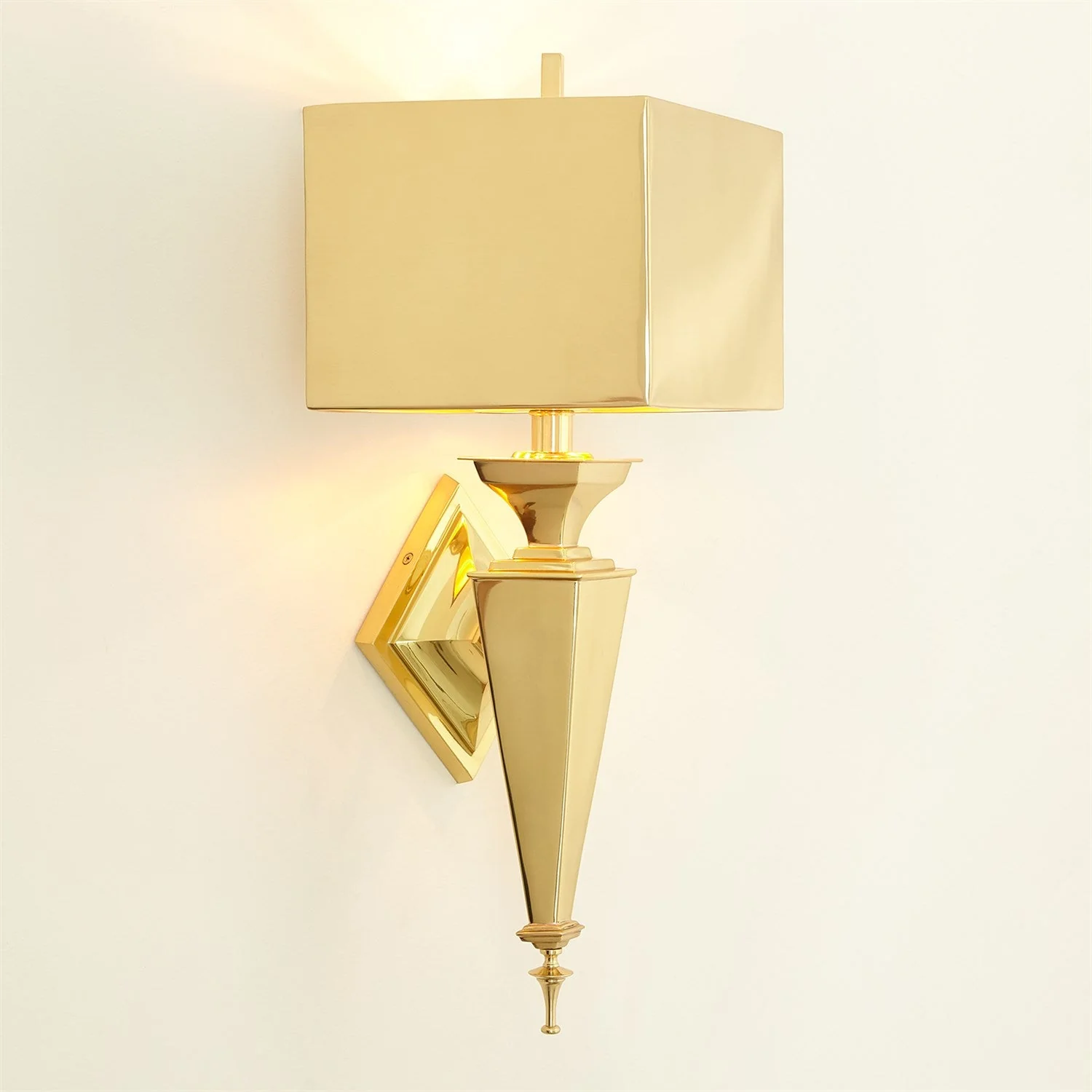 Global Views Diamond Sconce - Brass Clearance - Image 3