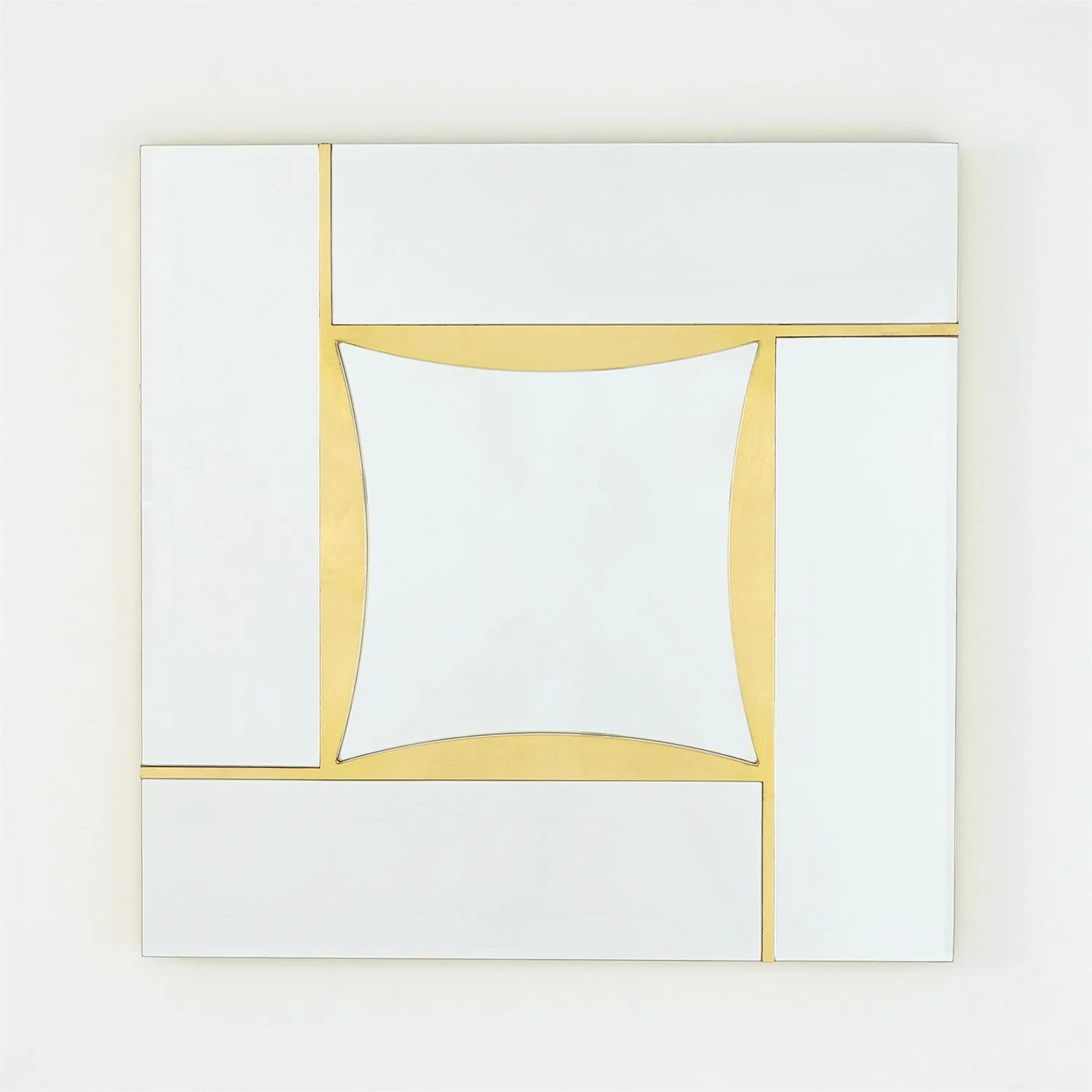 Global Views Diamond Shape Mirror - Gold Leaf - Image 2
