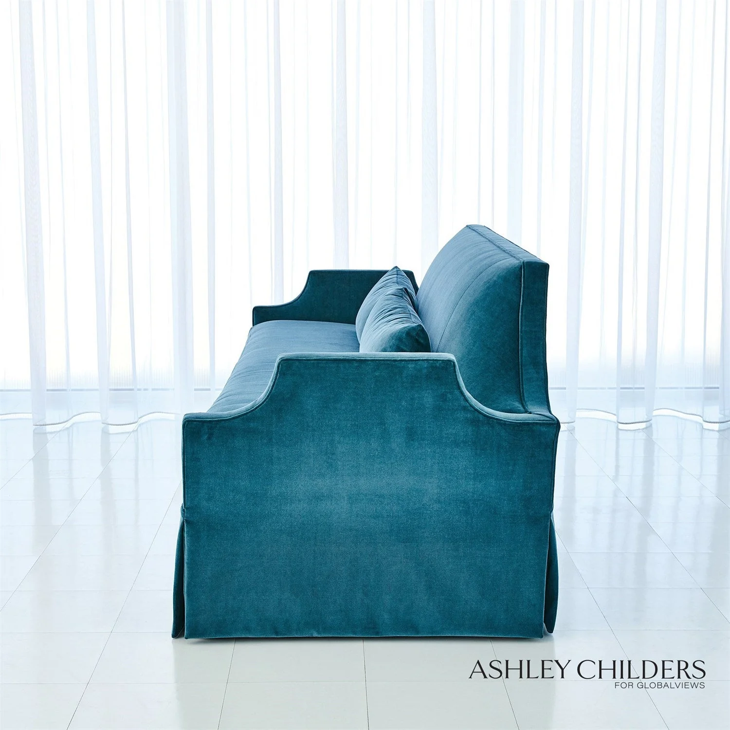 Global Views Diana Skirted Sofa by Ashley Childers - Image 4