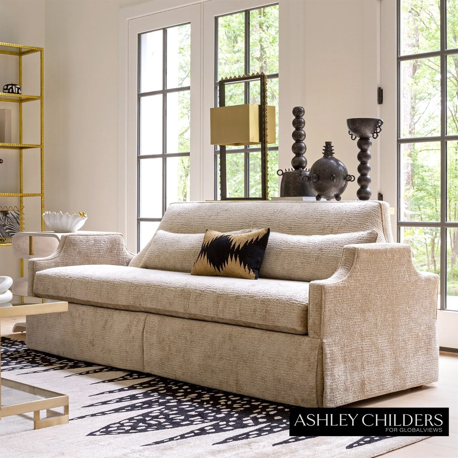 Global Views Diana Skirted Sofa by Ashley Childers - Image 8