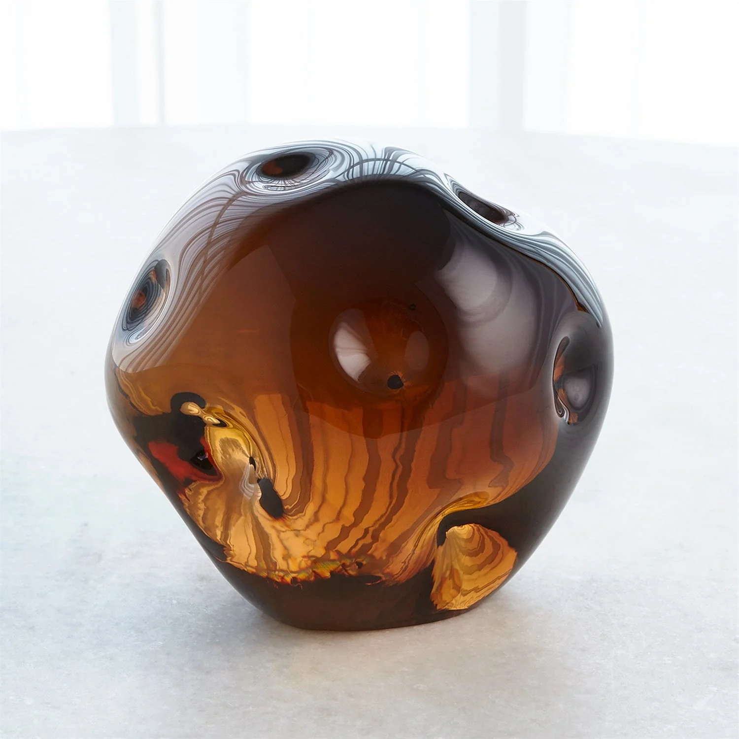 Global Views Dimpled Sphere - Chocolate - Image 4