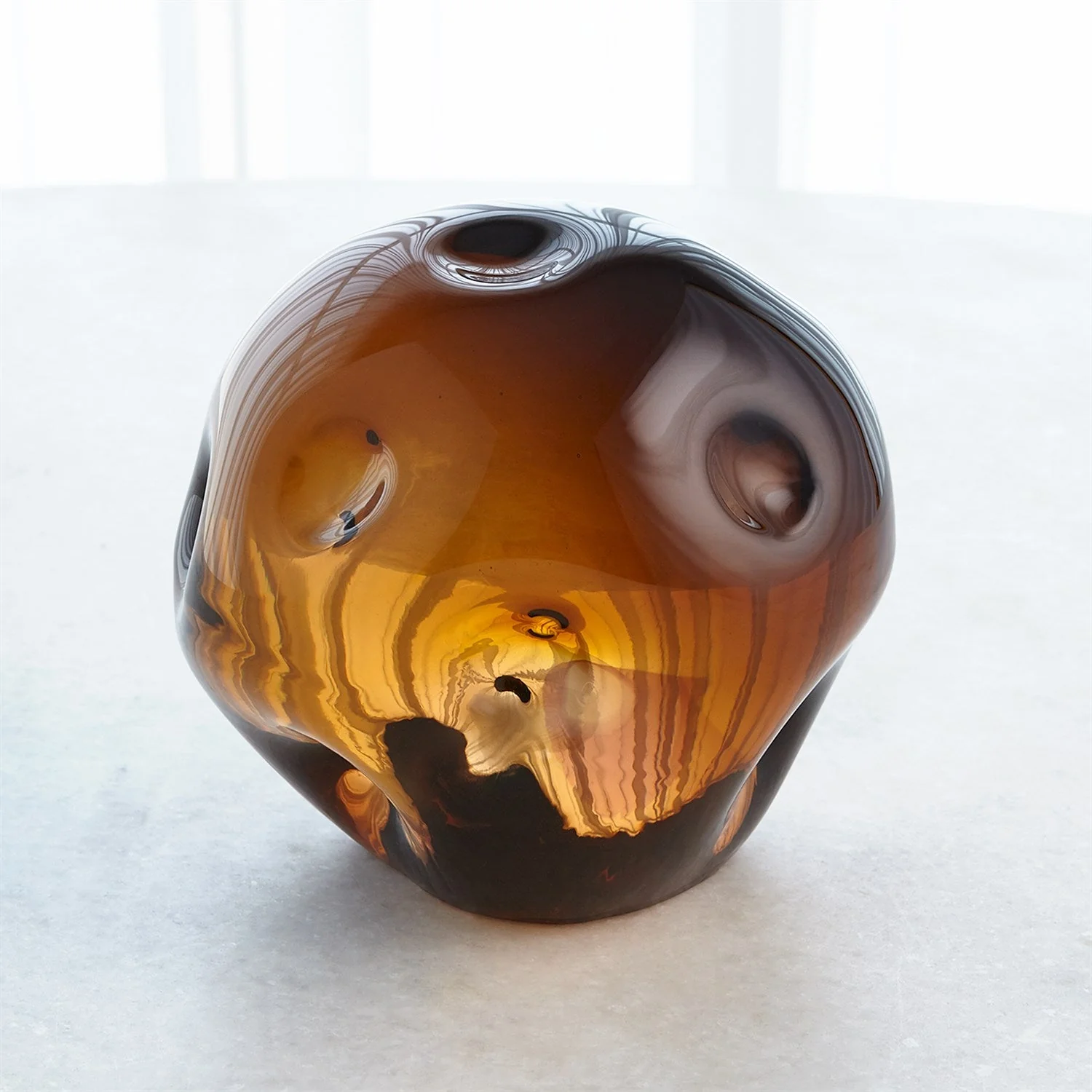 Global Views Dimpled Sphere - Chocolate - Image 5