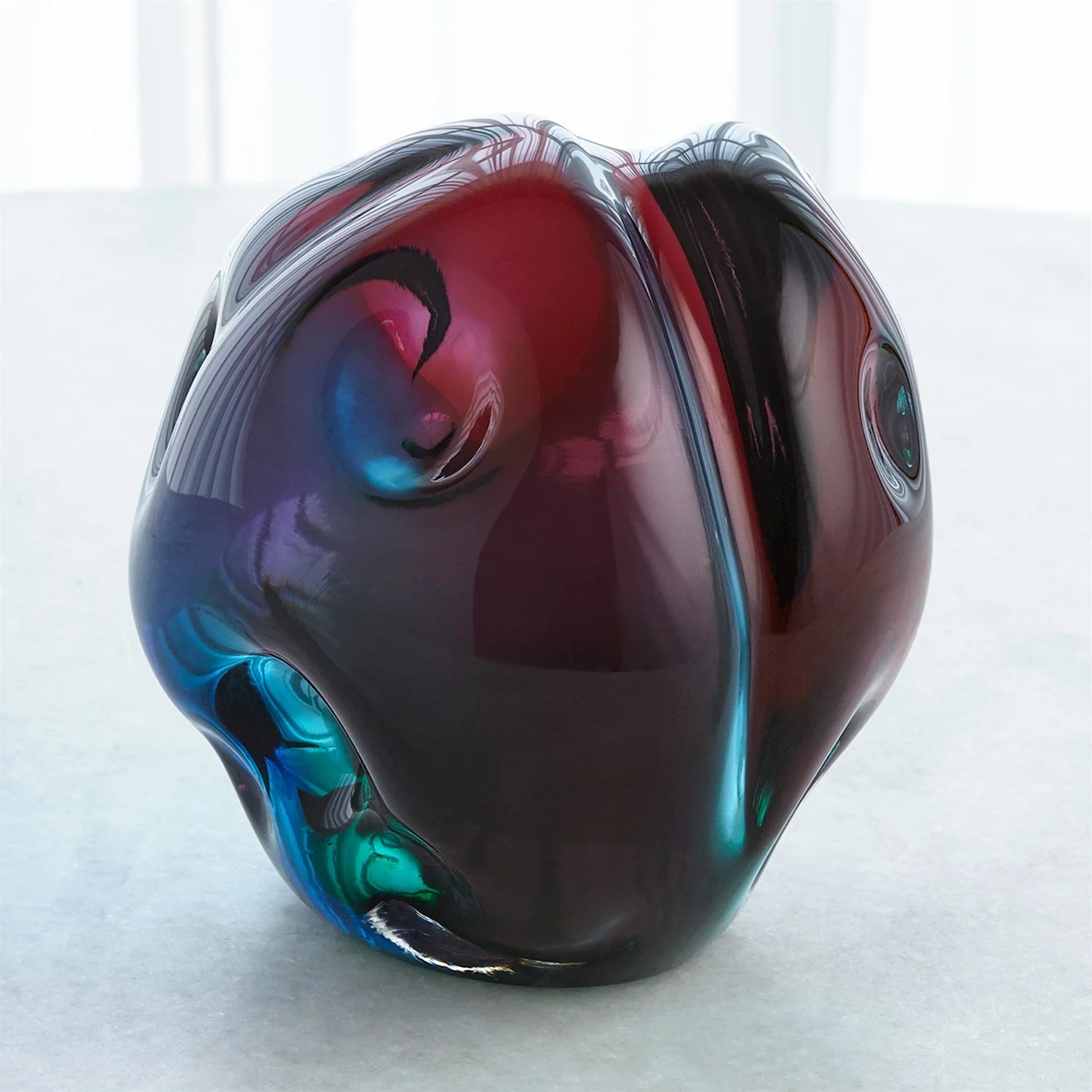 Global Views Dimpled Sphere - RubyTurquoise - Image 2