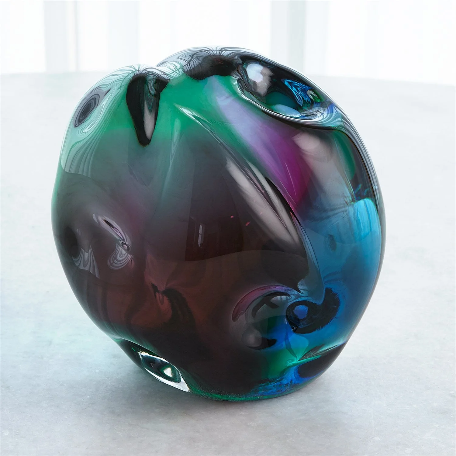 Global Views Dimpled Sphere - RubyTurquoise - Image 3