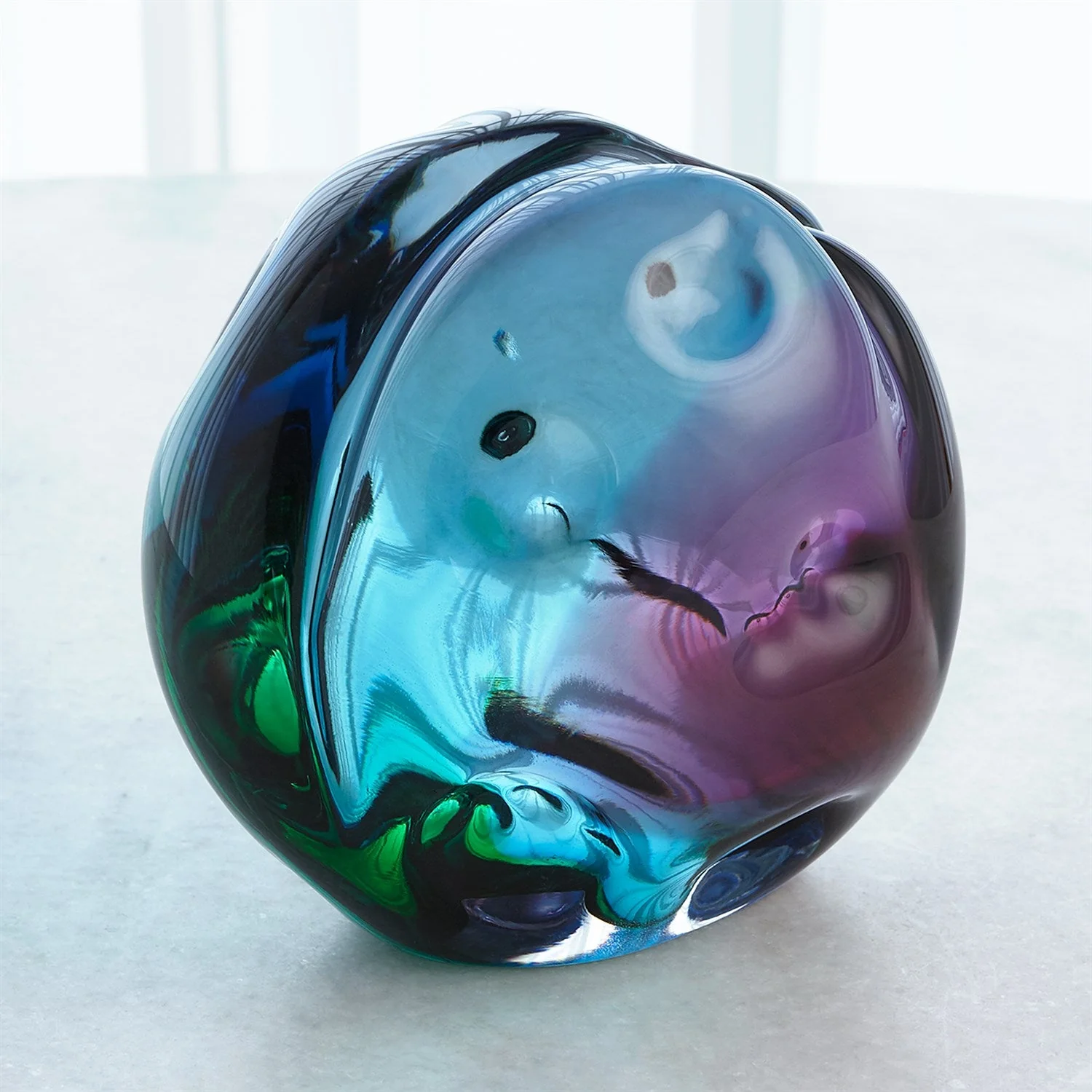 Global Views Dimpled Sphere - RubyTurquoise - Image 4