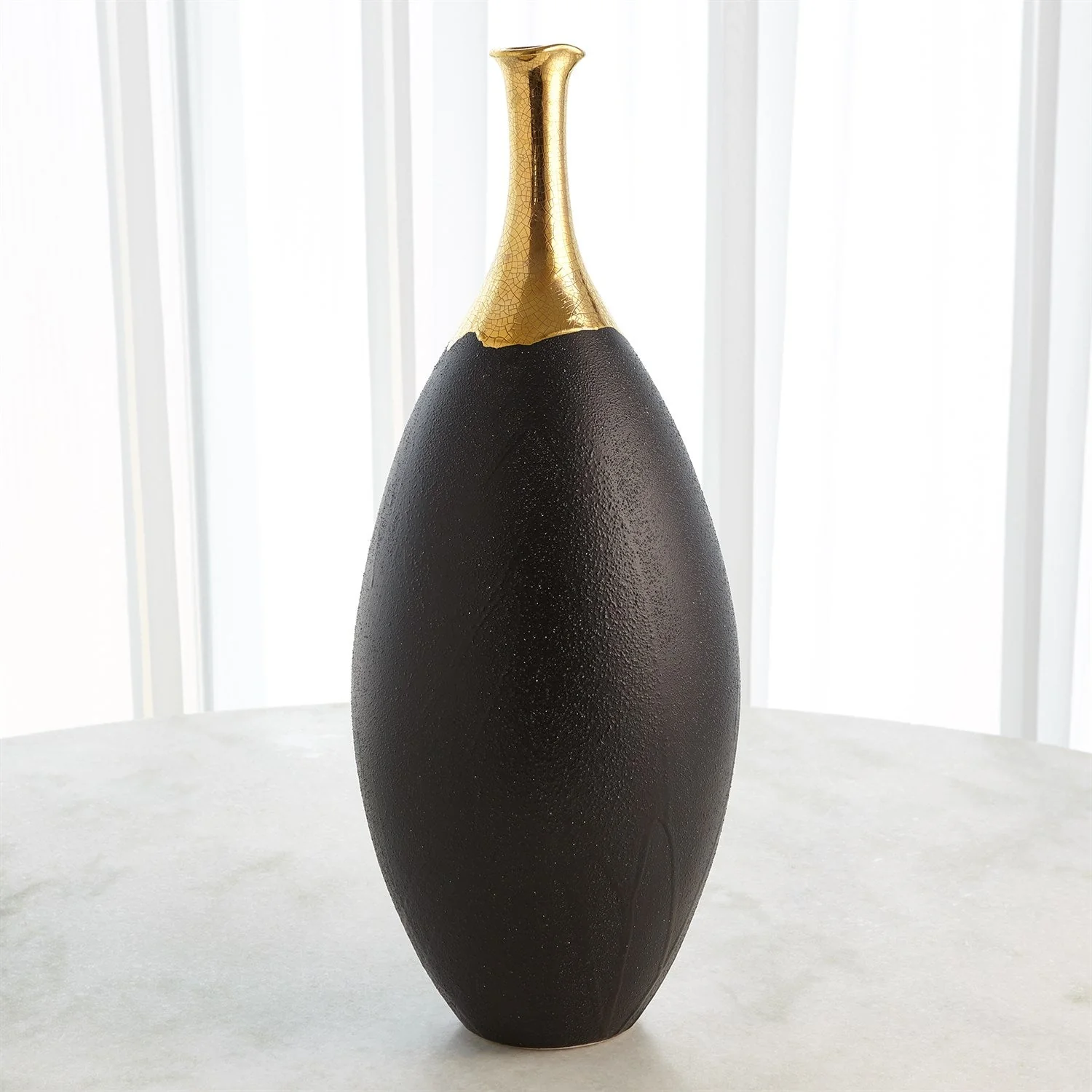 Global Views Dipped Golden Crackle - Black - Image 10