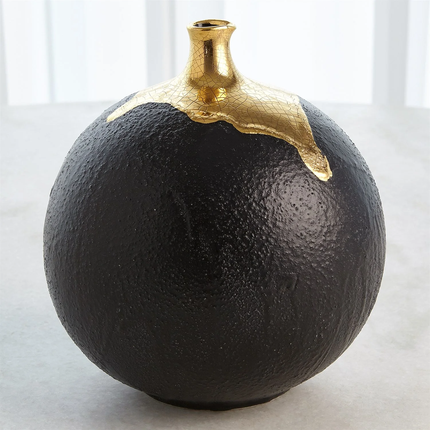 Global Views Dipped Golden Crackle - Black - Image 14