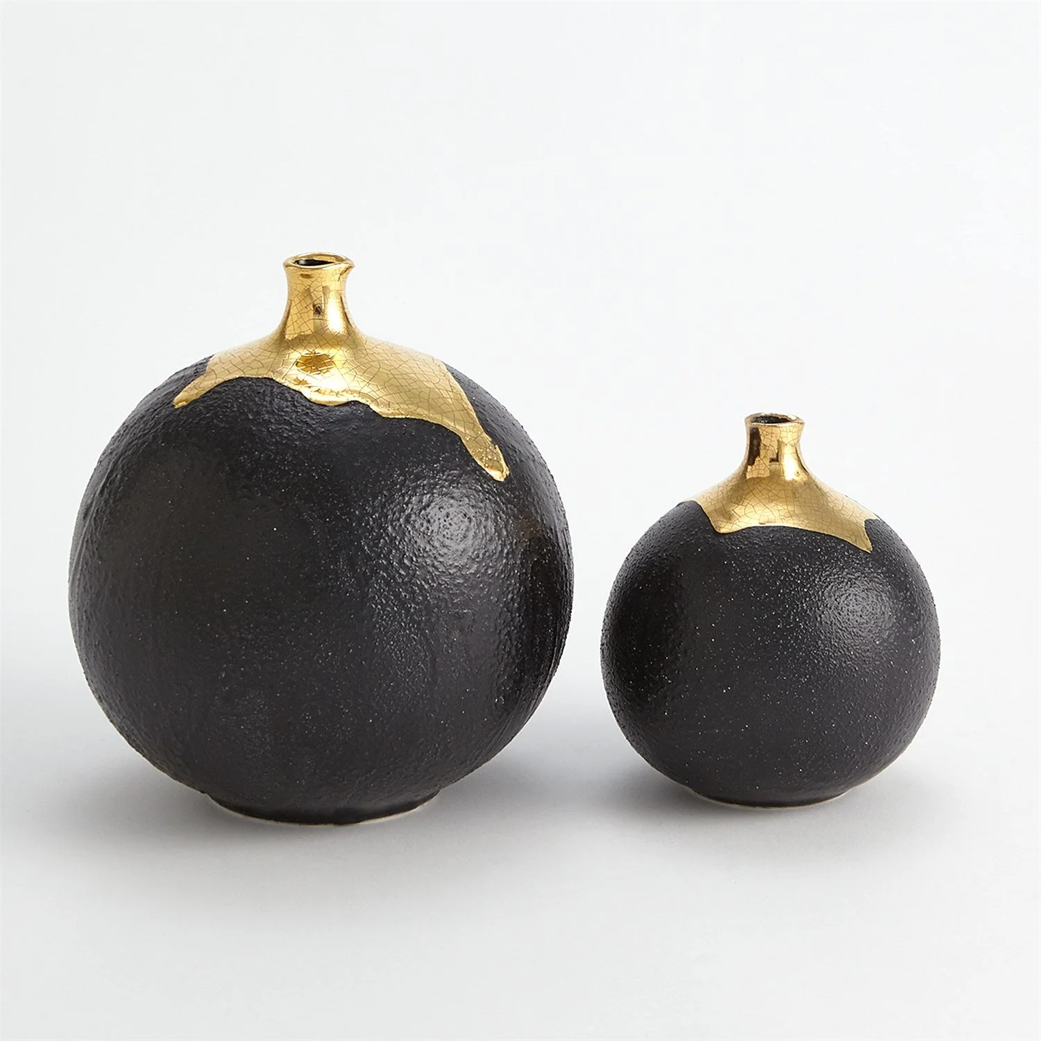 Global Views Dipped Golden Crackle - Black - Image 3