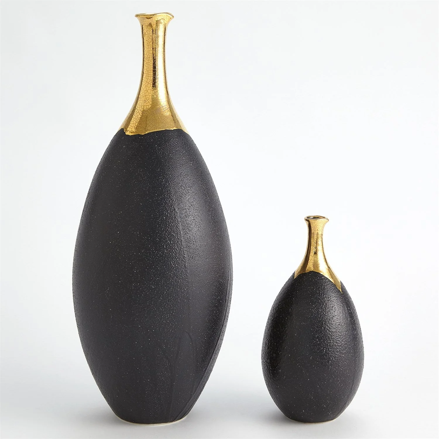 Global Views Dipped Golden Crackle - Black - Image 4
