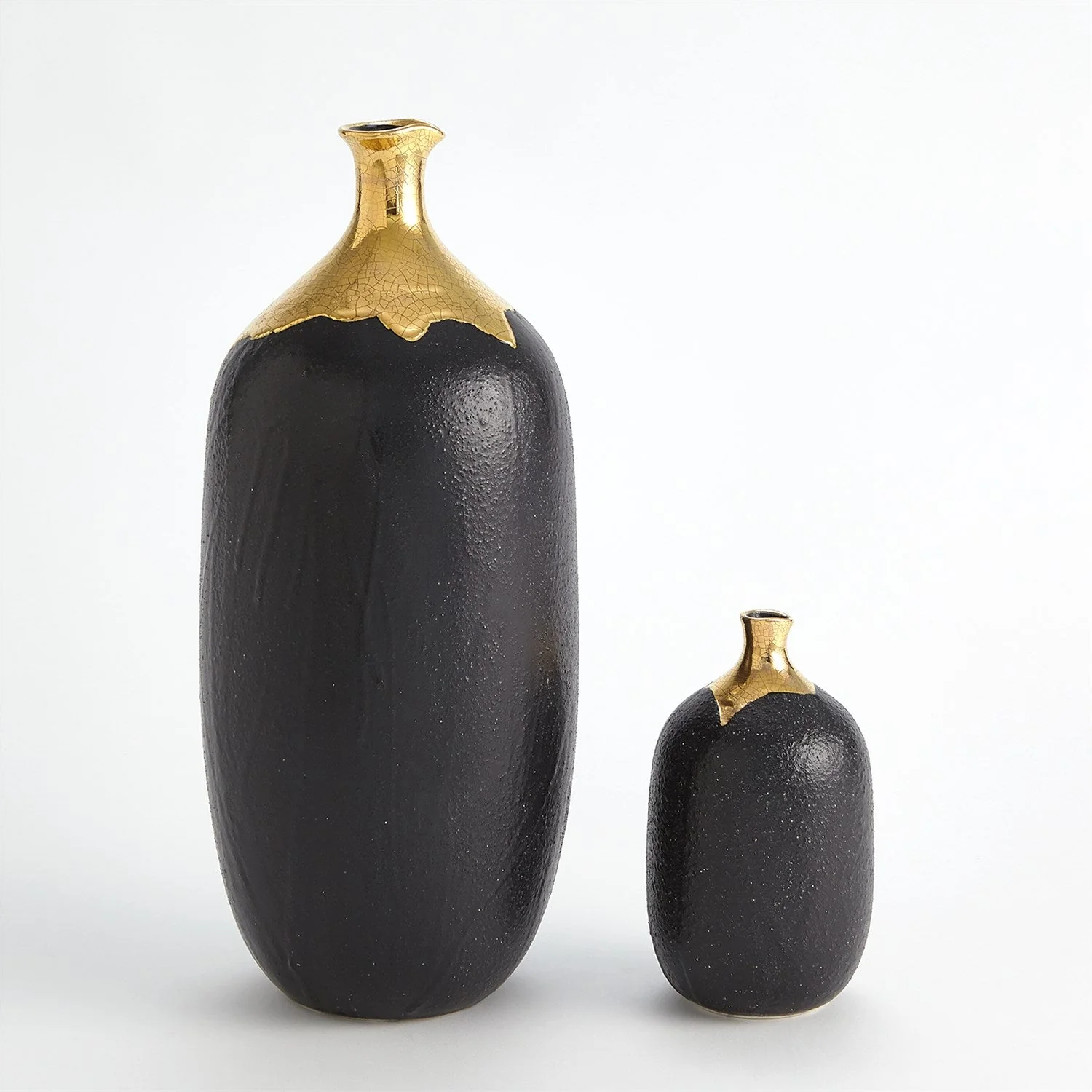 Global Views Dipped Golden Crackle - Black - Image 5