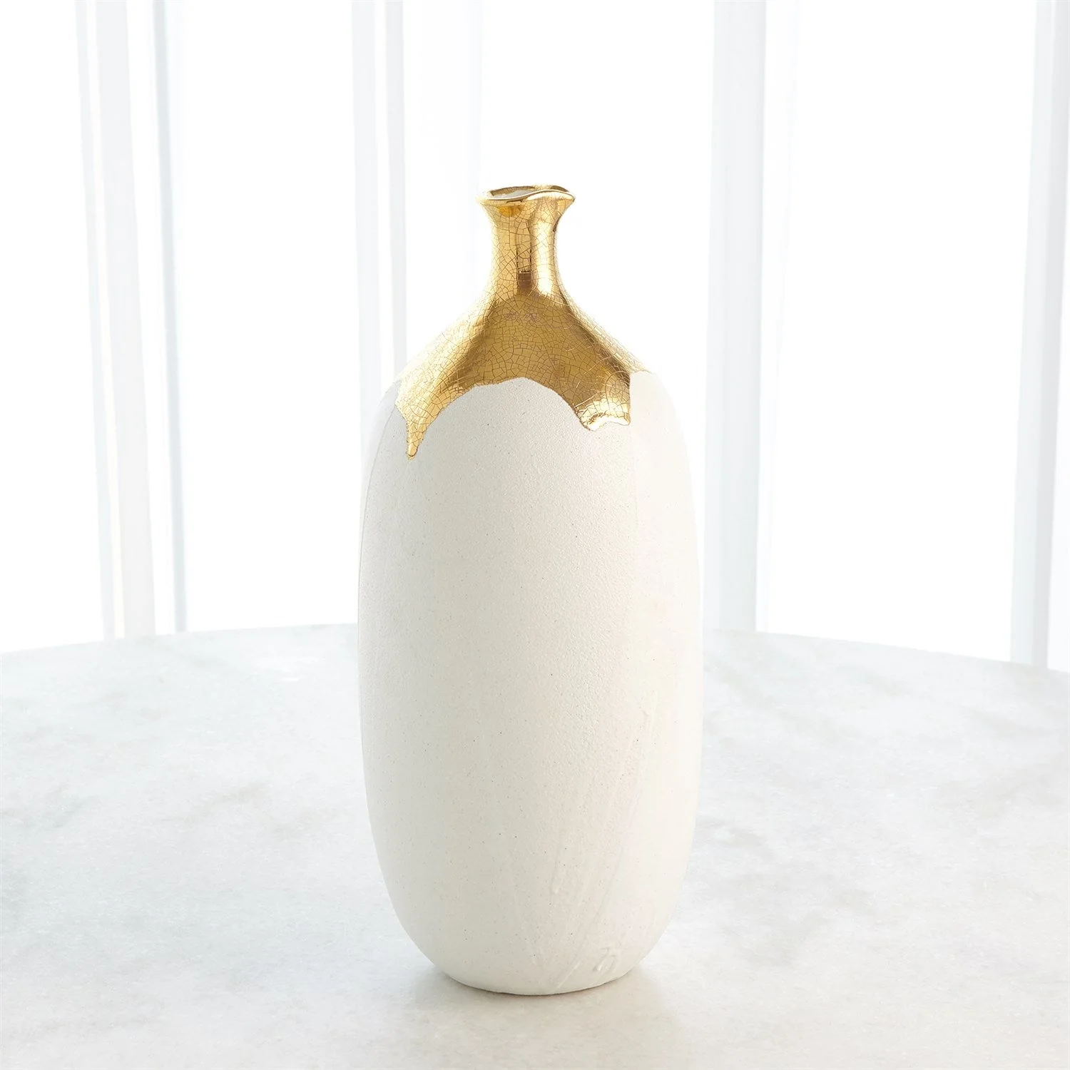 Global Views Dipped Golden Crackle - White - Image 5