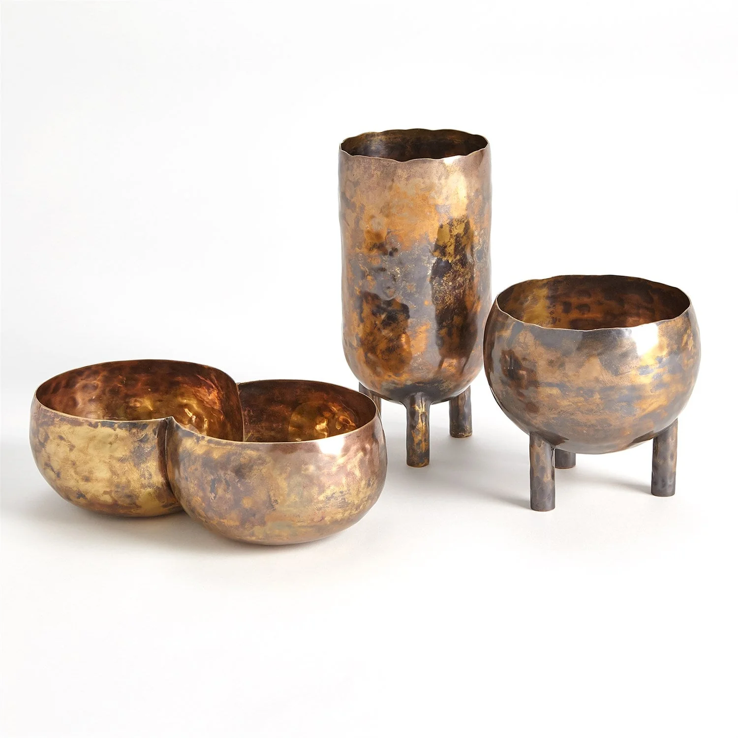 Global Views Double Alchemy Container - Burnt Brass - Image 5