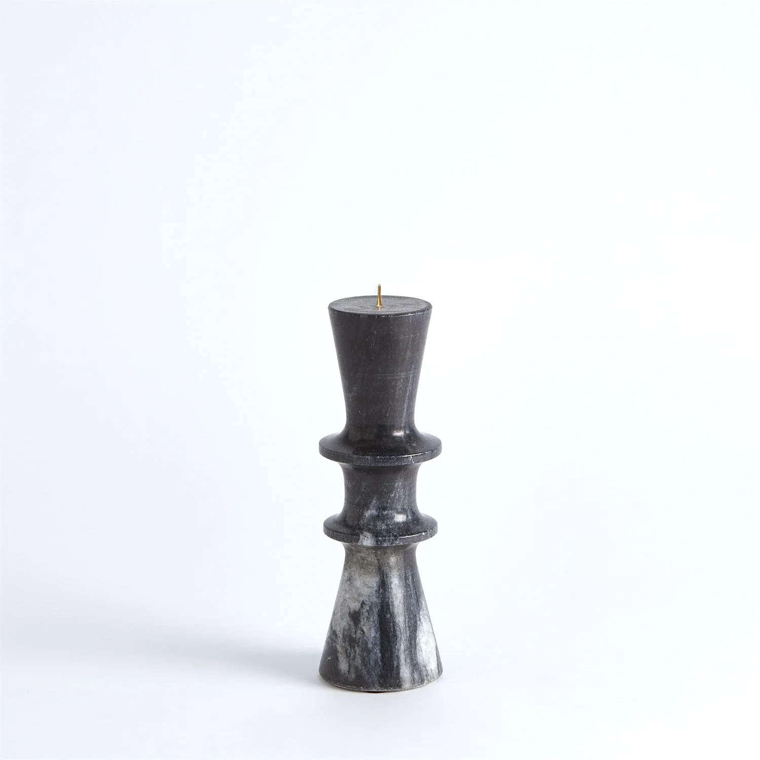 Global Views Double Flair Candle Stand - Black - Image 3
