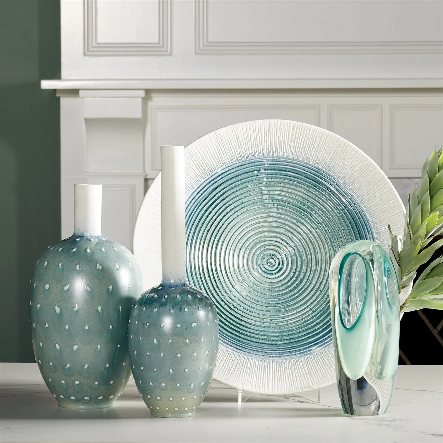 Global Views Double Vase - Wintergreen - Image 2