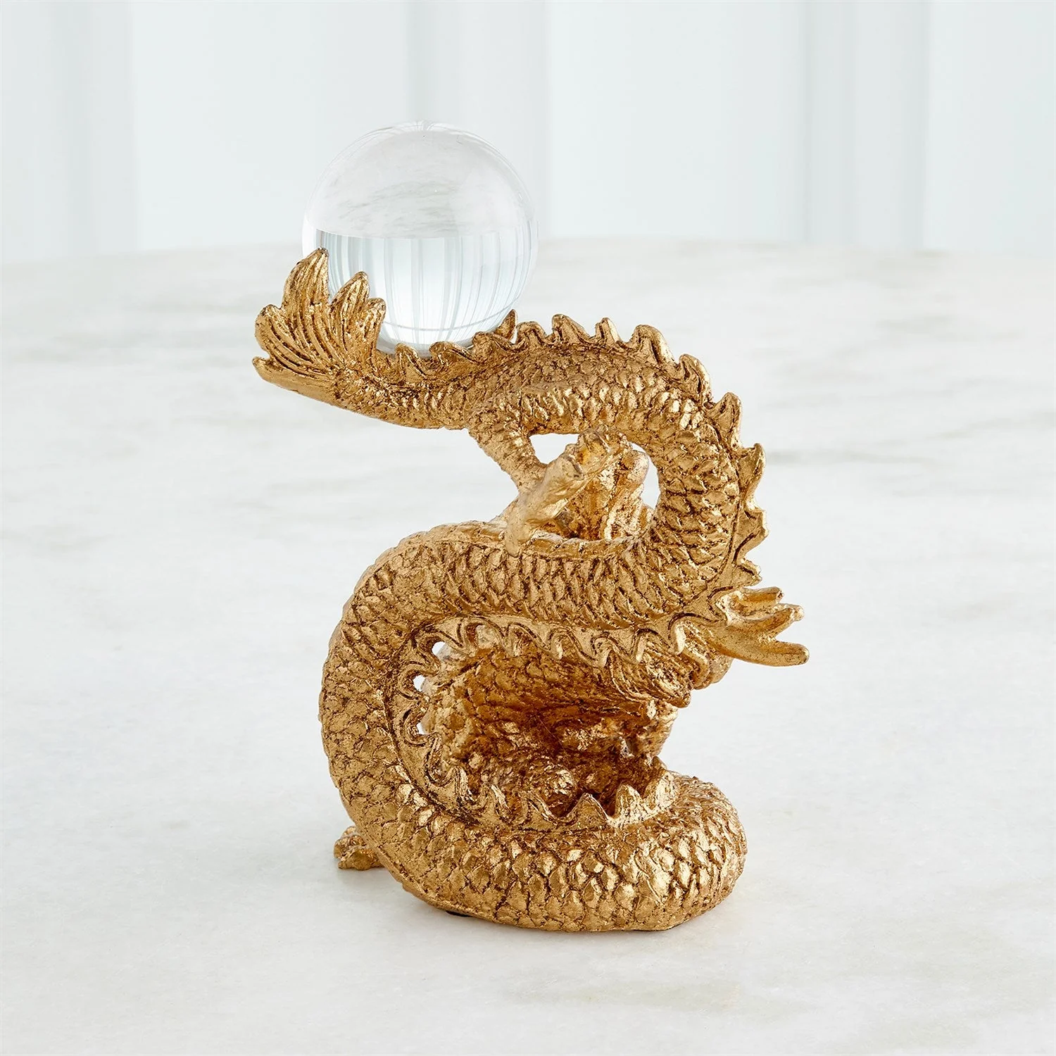 Global Views Dragon Holding Sphere - Gold Leaf - Image 4