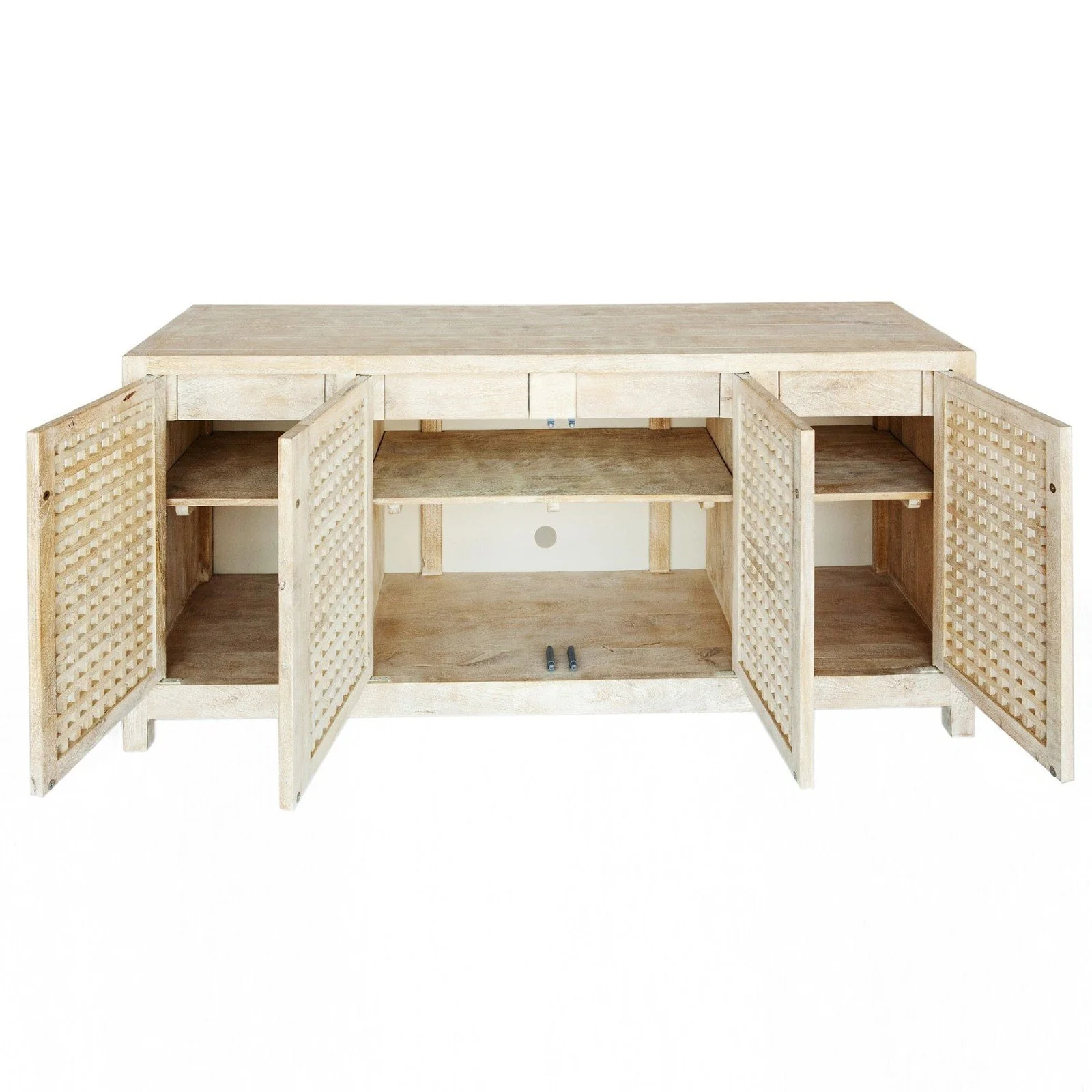 Global Views Driftwood Lattice Credenza - Image 2