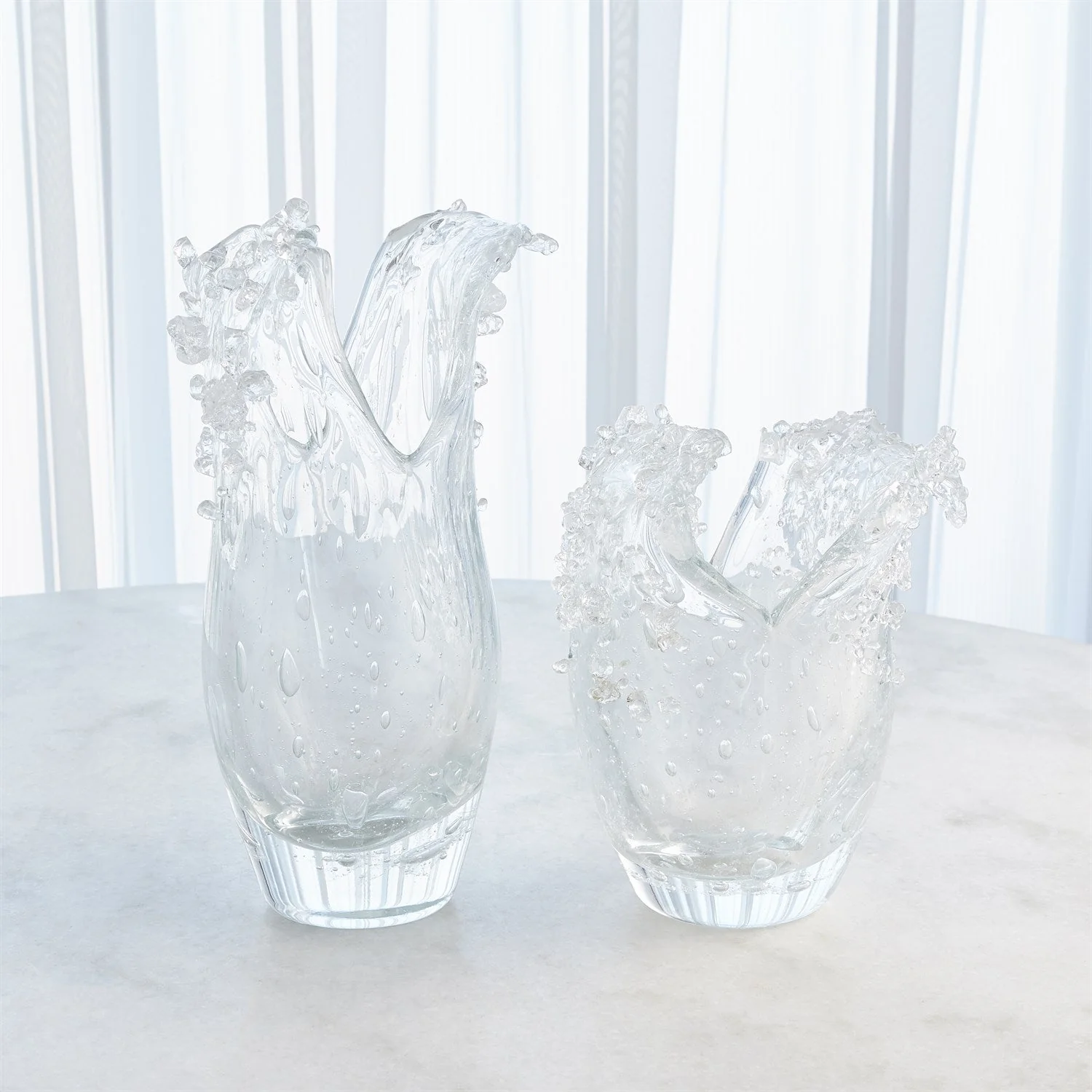 Global Views Dual Wave Bowl & Vase - Clear - Image 2