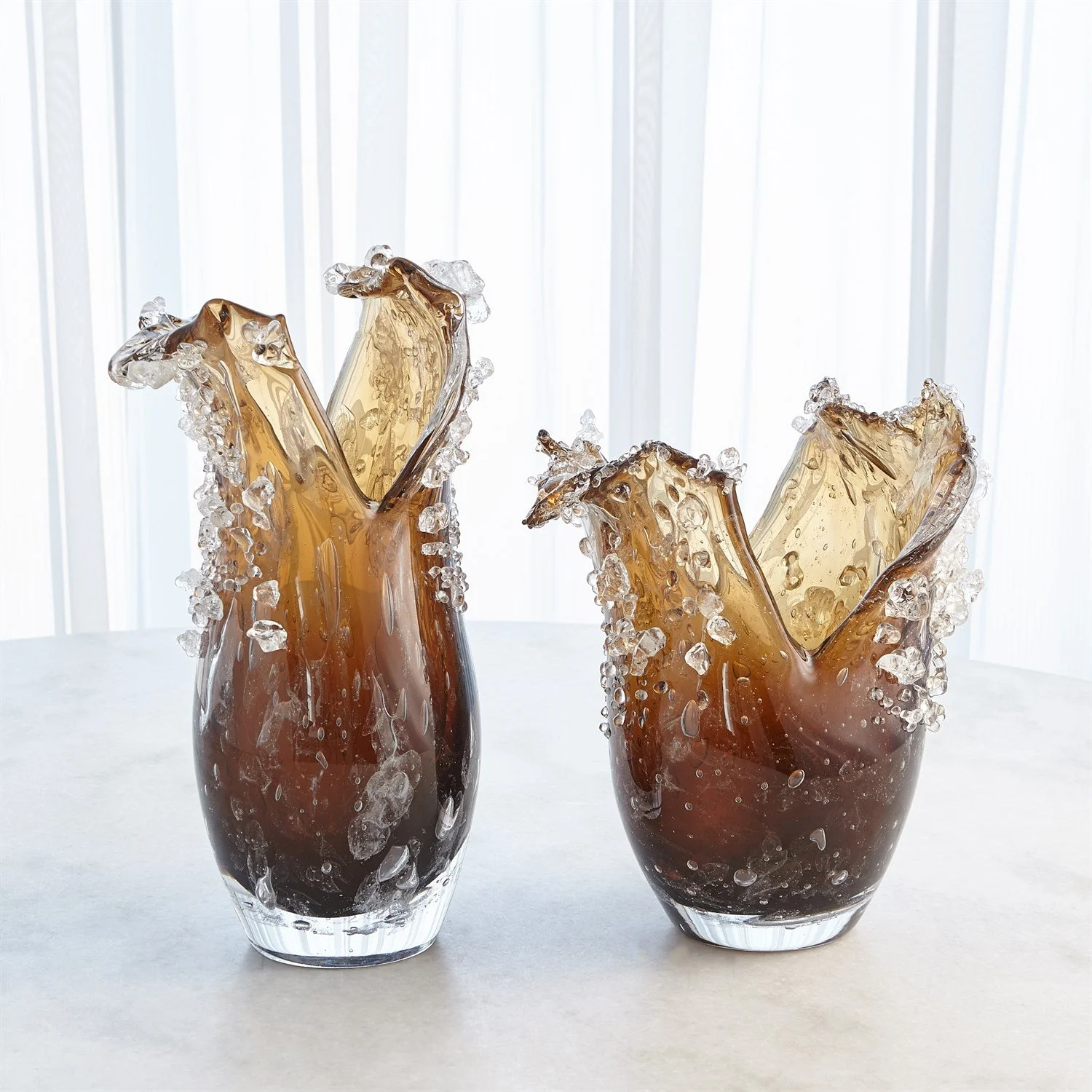 Global Views Dual Wave Bowl & Vase - Tobacco - Image 2